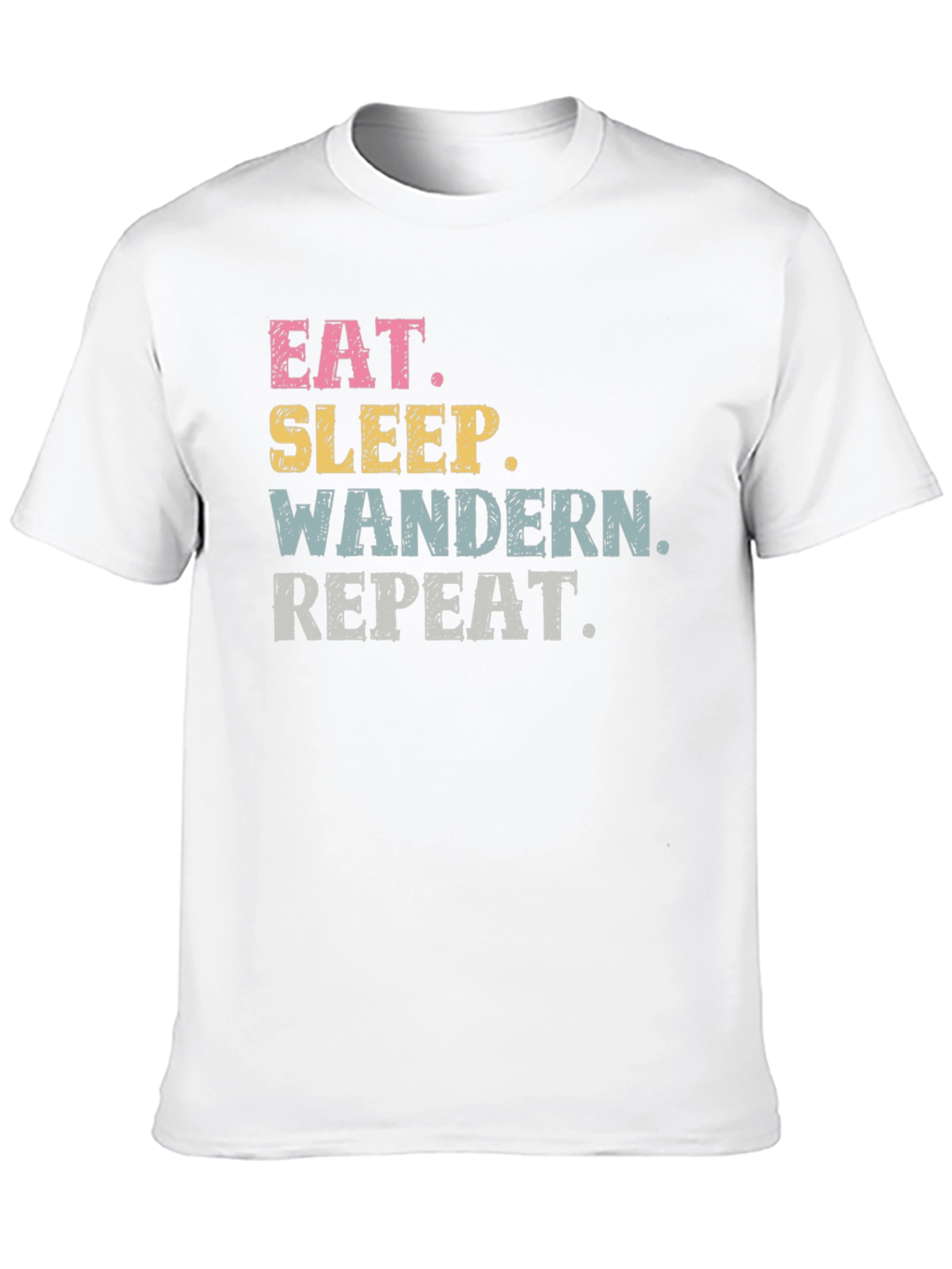 Eat Sleep Wandern Repeat Black T-Shirt