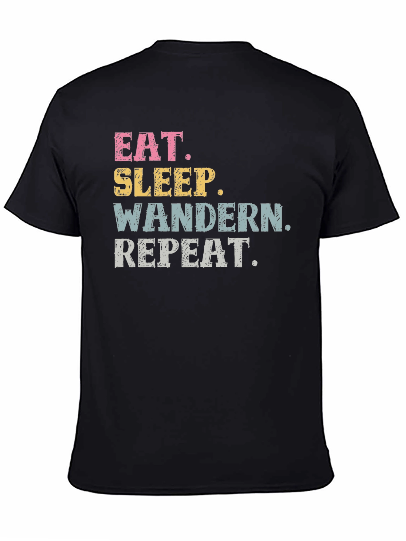 Eat Sleep Wandern Repeat Black T-Shirt