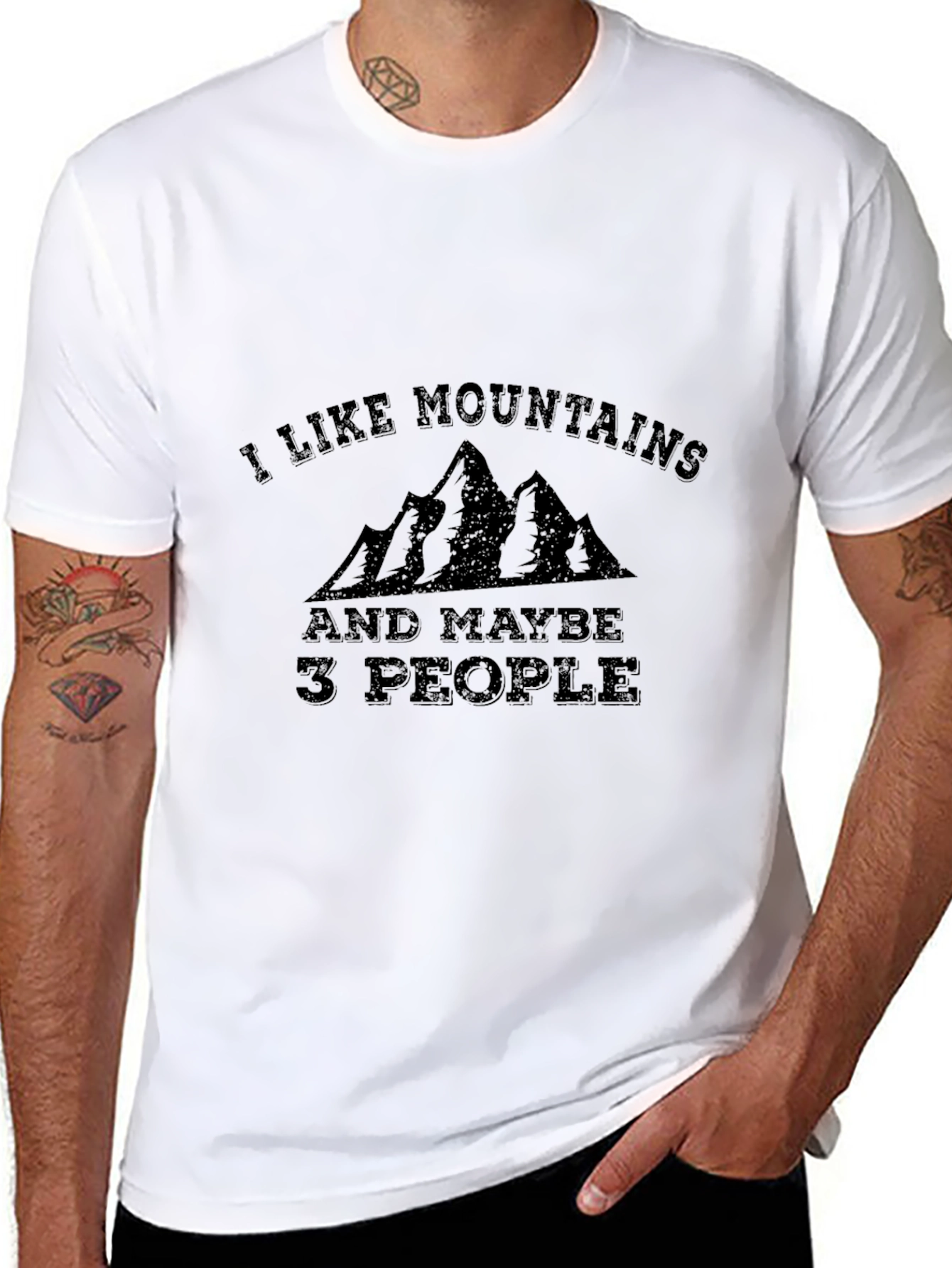 Mountains Graphic Black T-Shirt: Nature Lover Tee