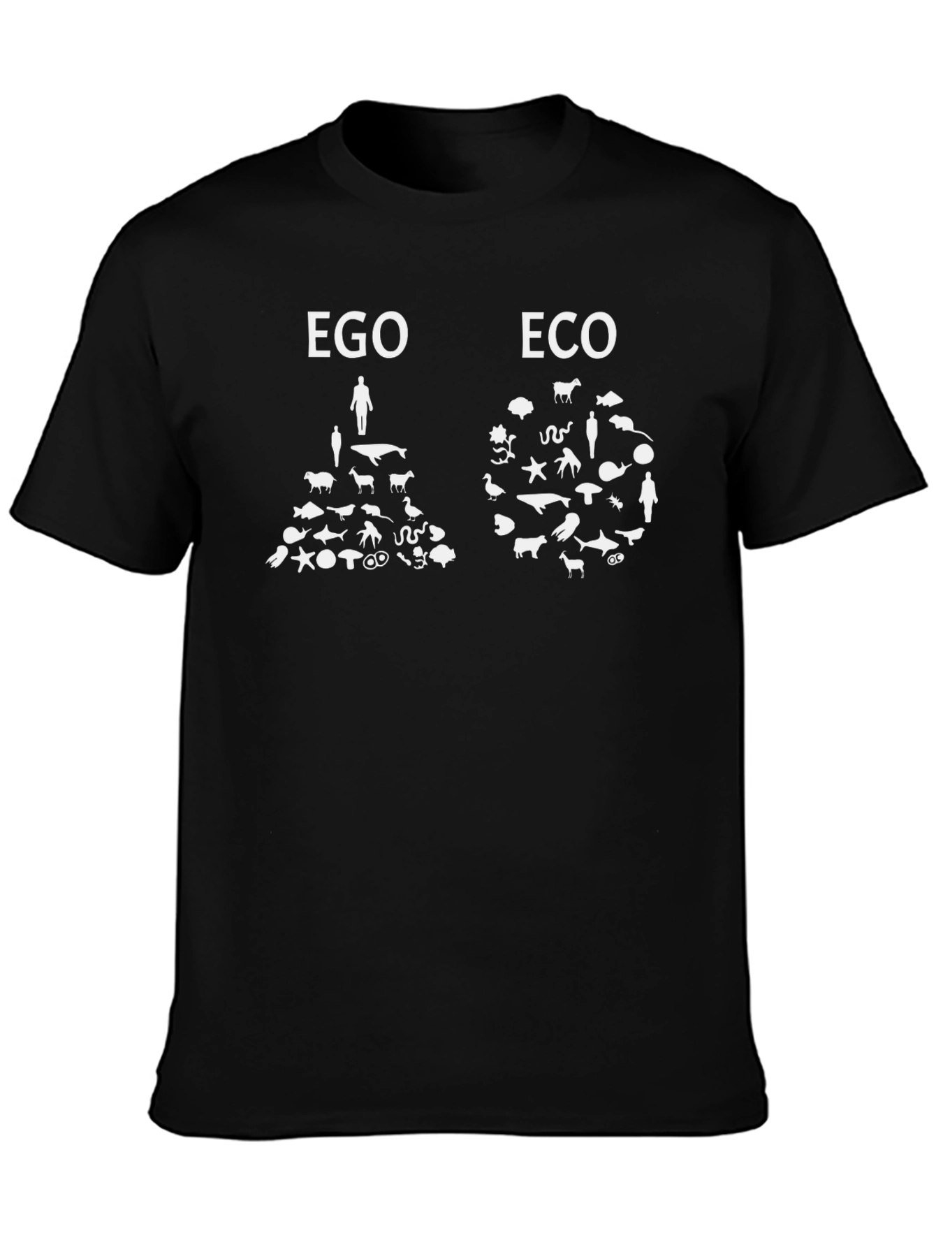 Ego vs. Eco Graphic T-Shirt - Black