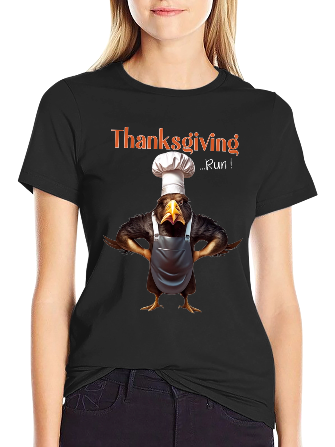 Thanksgiving Run Chef Turkey T-Shirt
