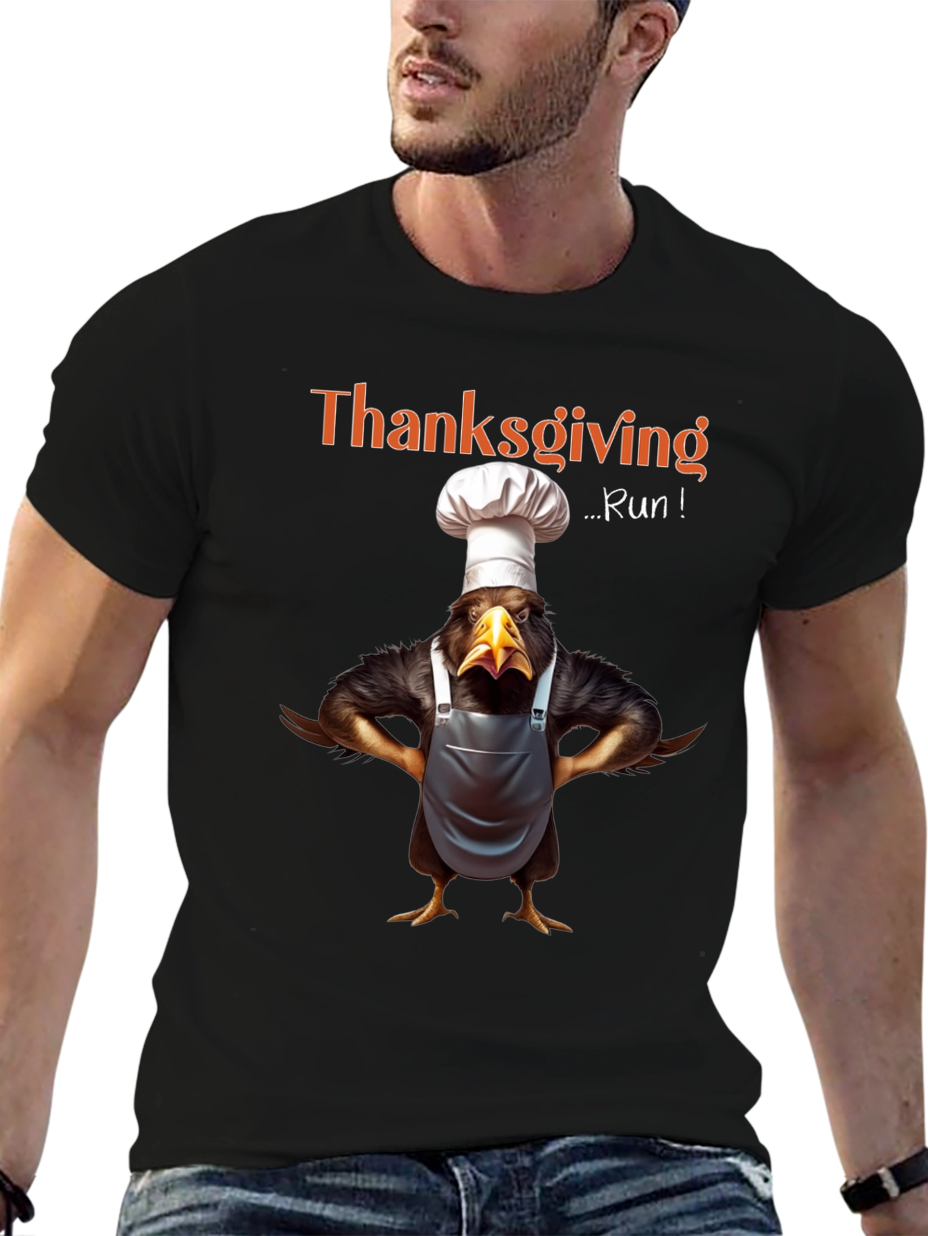 Thanksgiving Run Chef Turkey T-Shirt