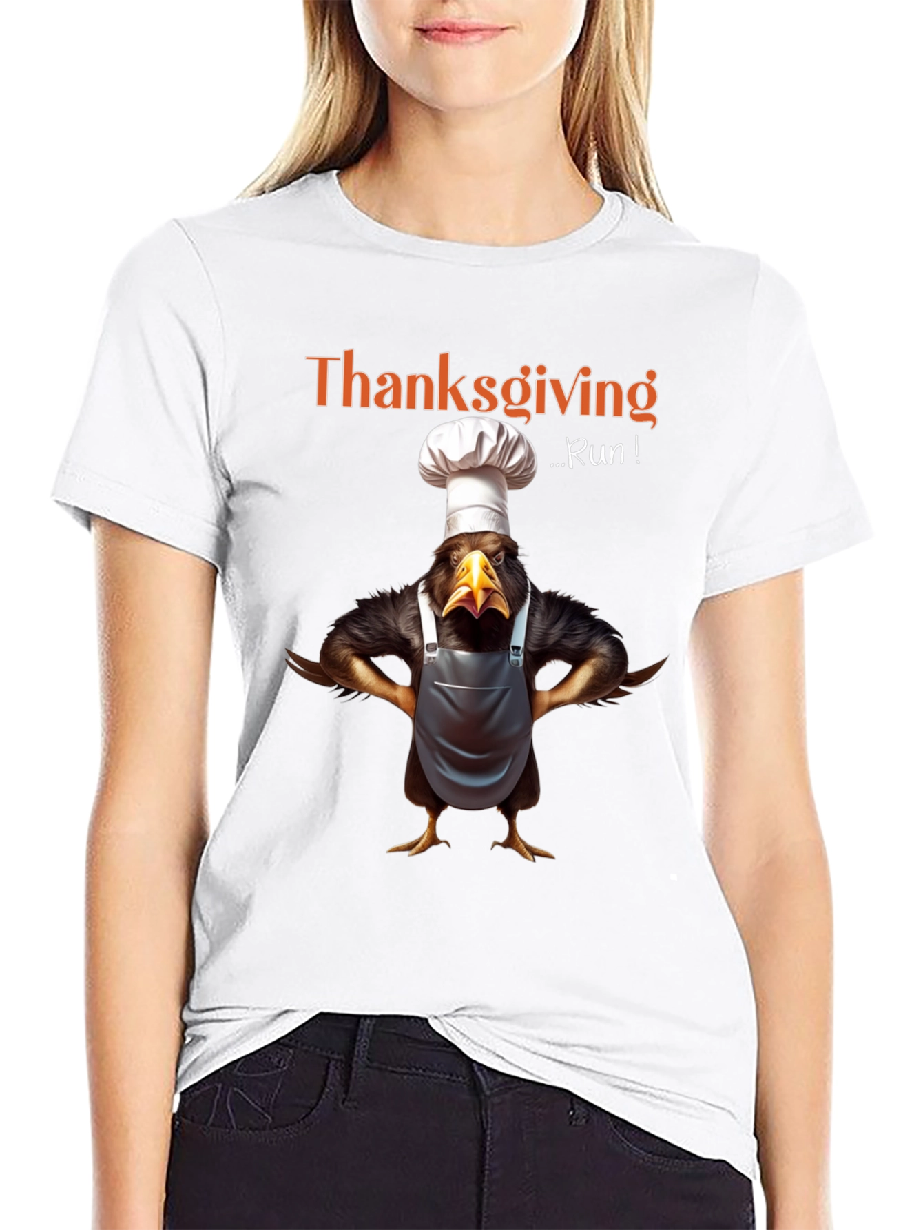 Thanksgiving Run Chef Turkey T-Shirt