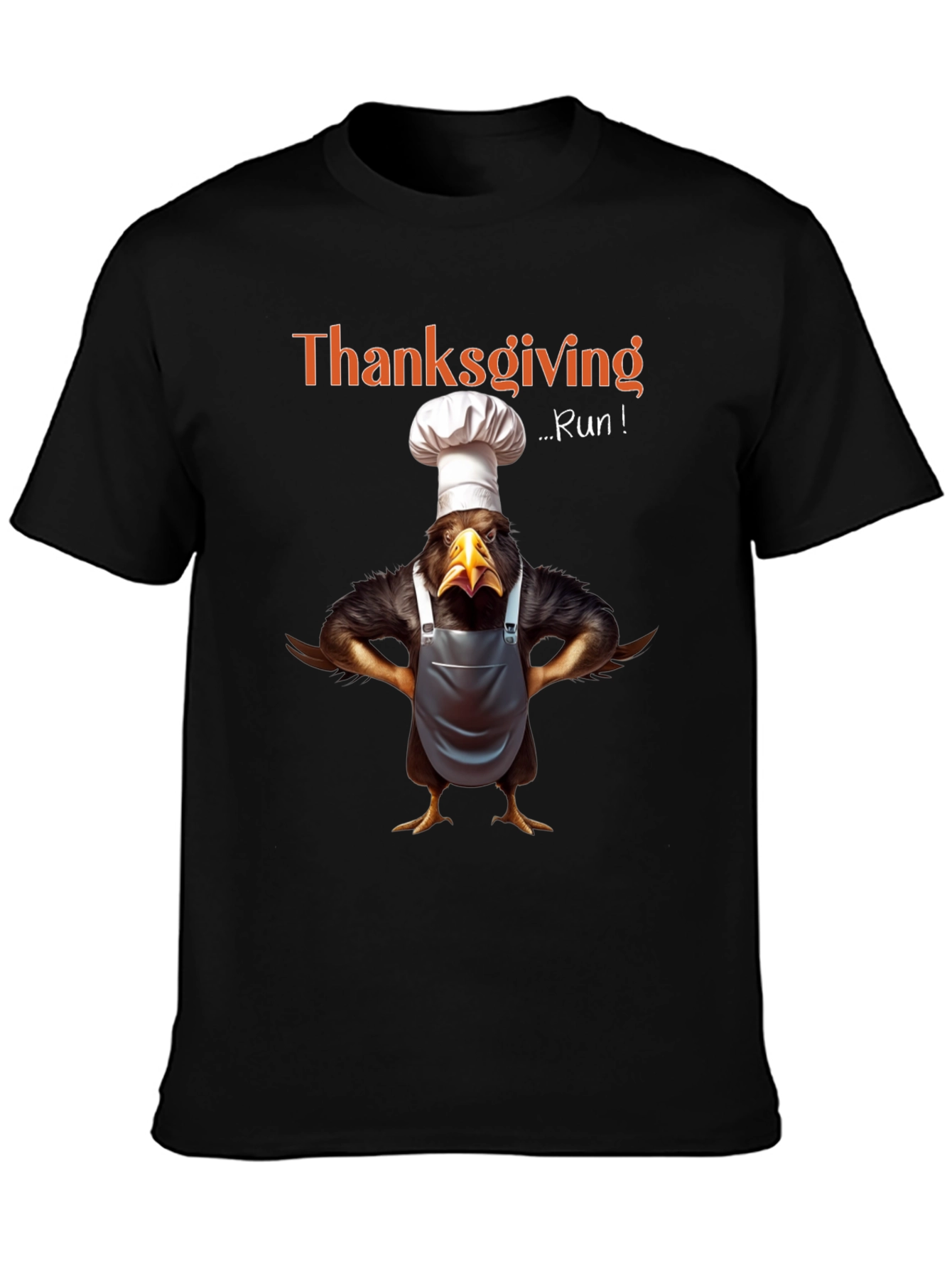 Thanksgiving Run Chef Turkey T-Shirt