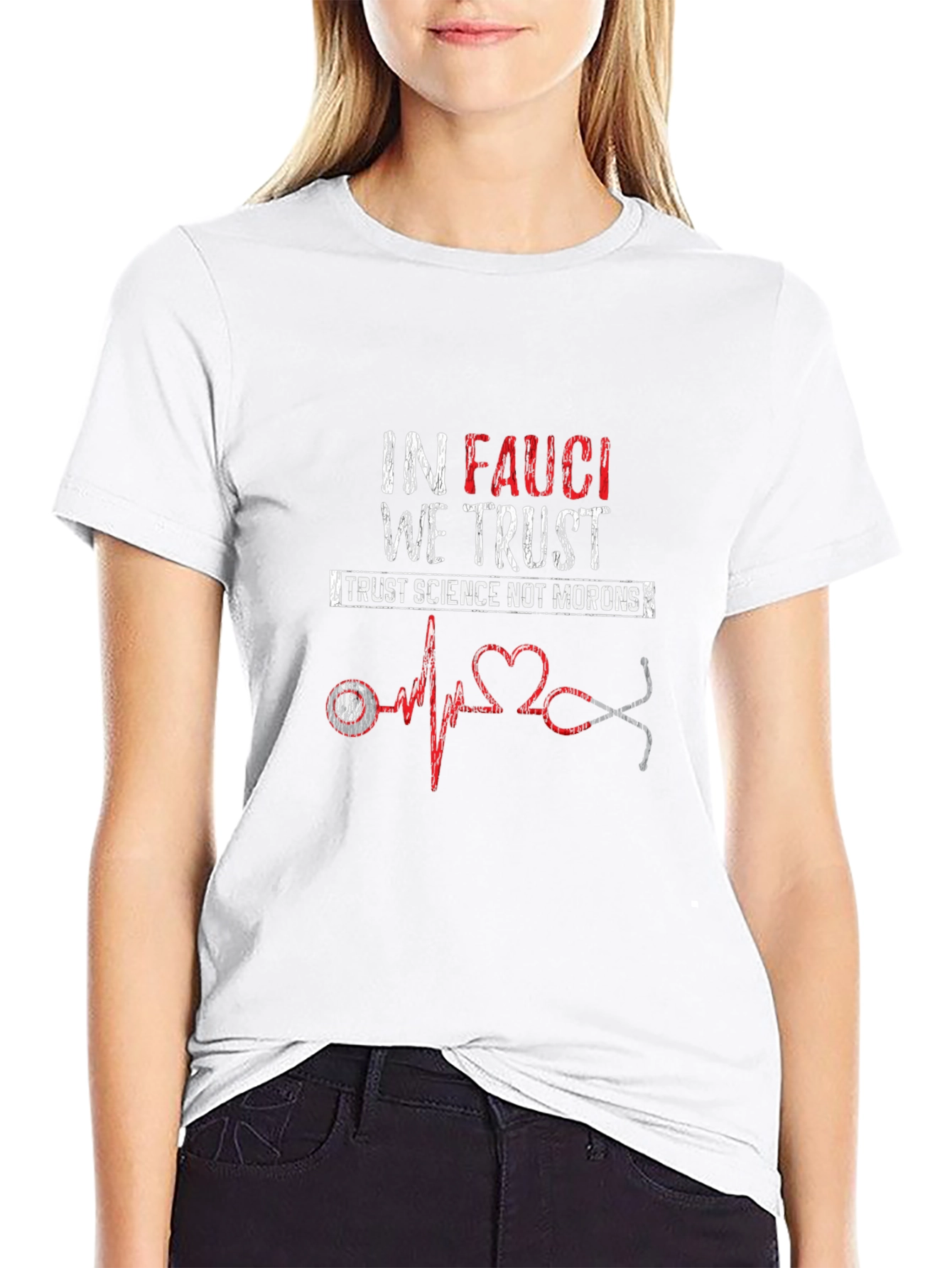 In Fauci We Trust Black T-Shirt