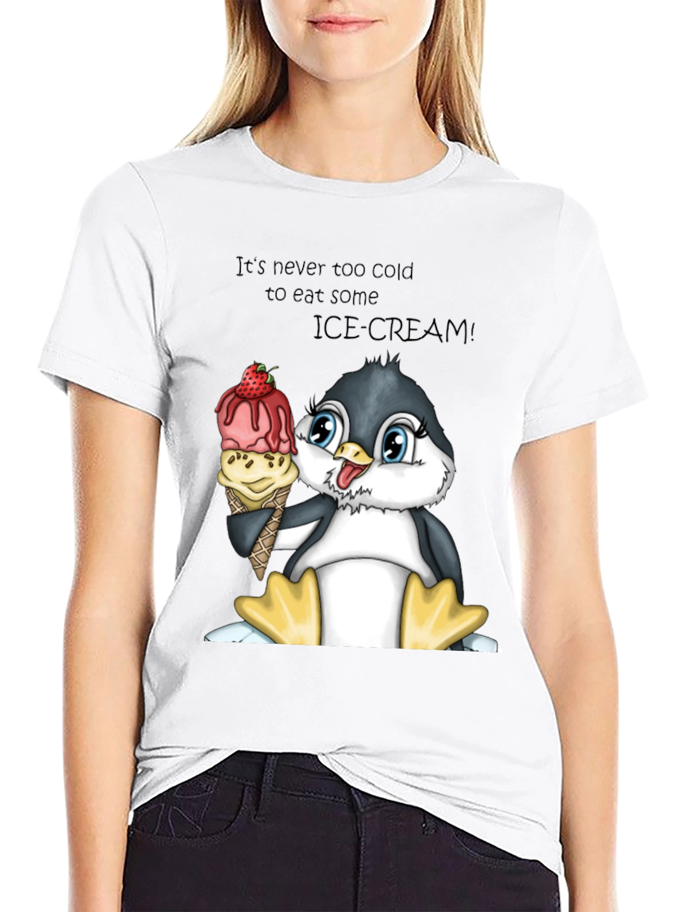 Penguin Ice Cream T-Shirt - Its Never Too Cold!