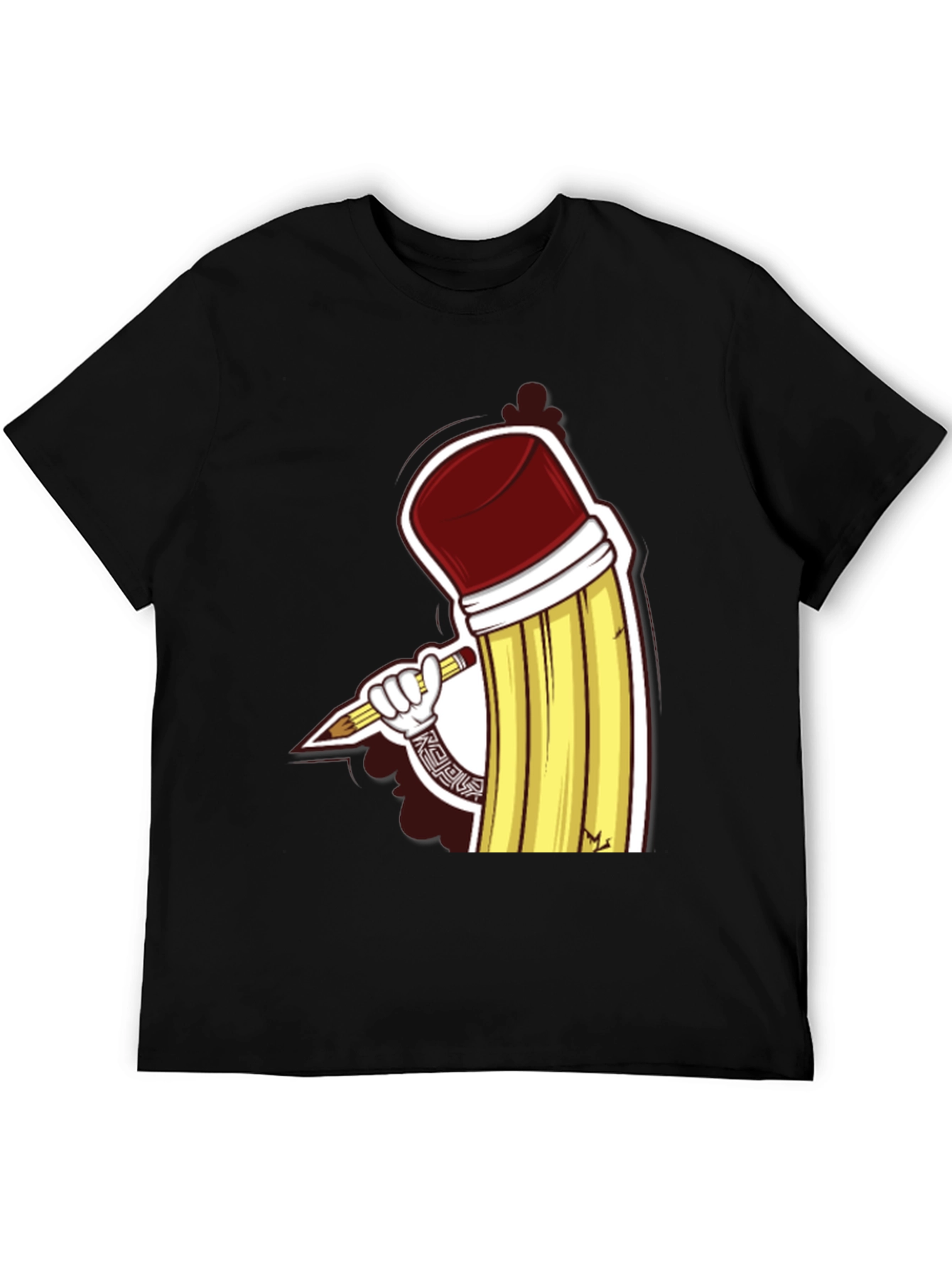 Pencil Art Graphic Tee - Unique Design