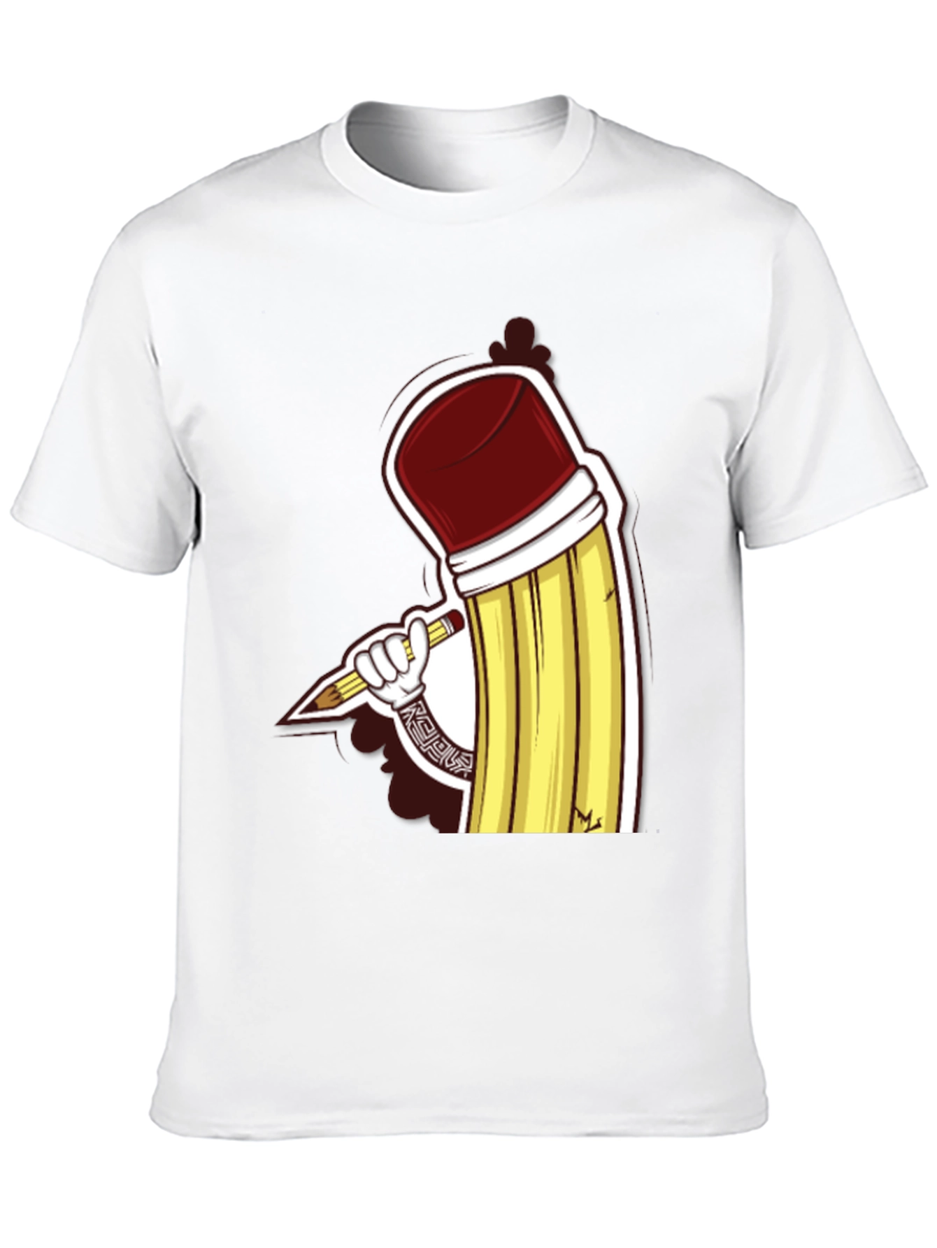 Pencil Art Graphic Tee - Unique Design