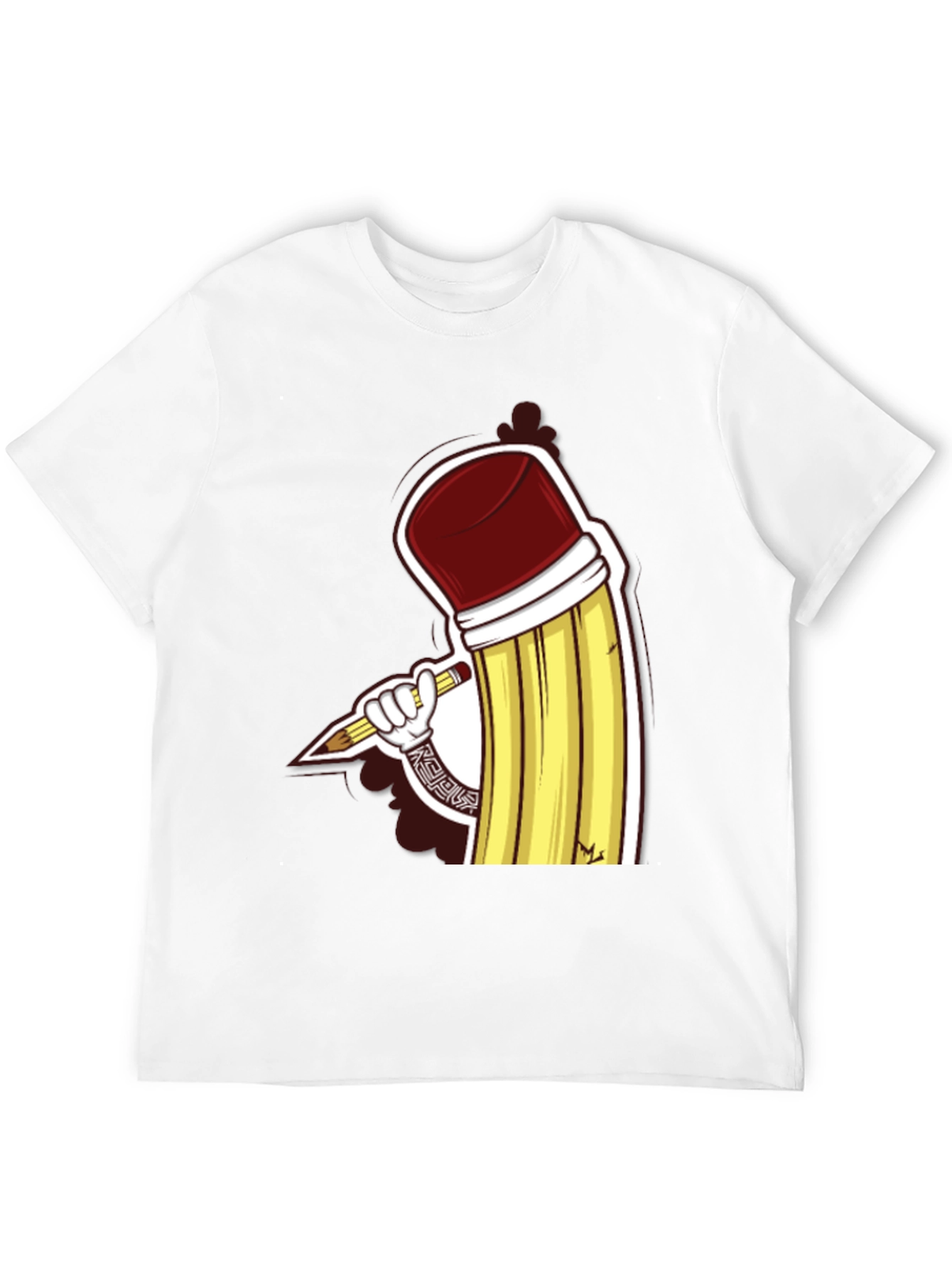 Pencil Art Graphic Tee - Unique Design