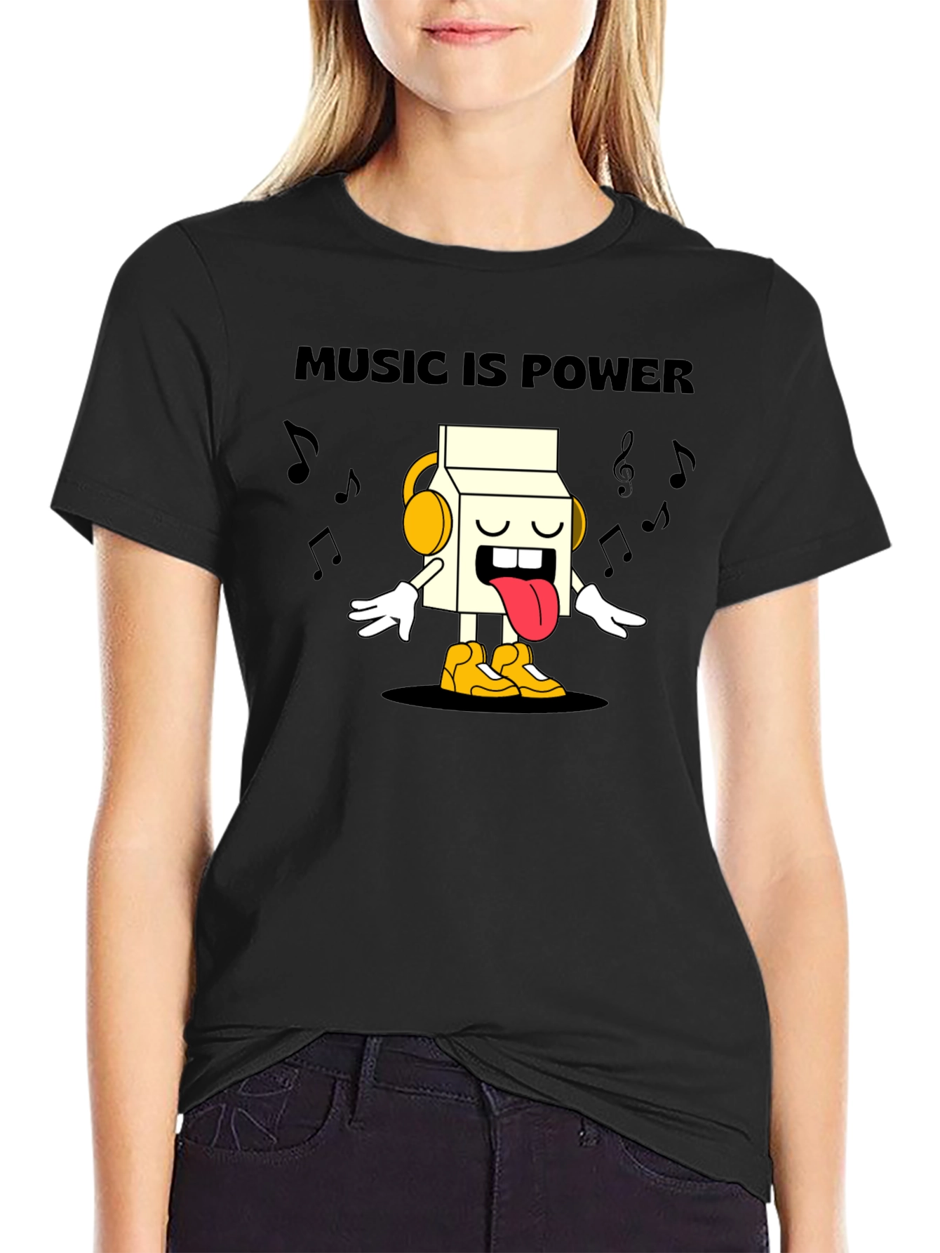 Music is Power Graphic T-Shirt