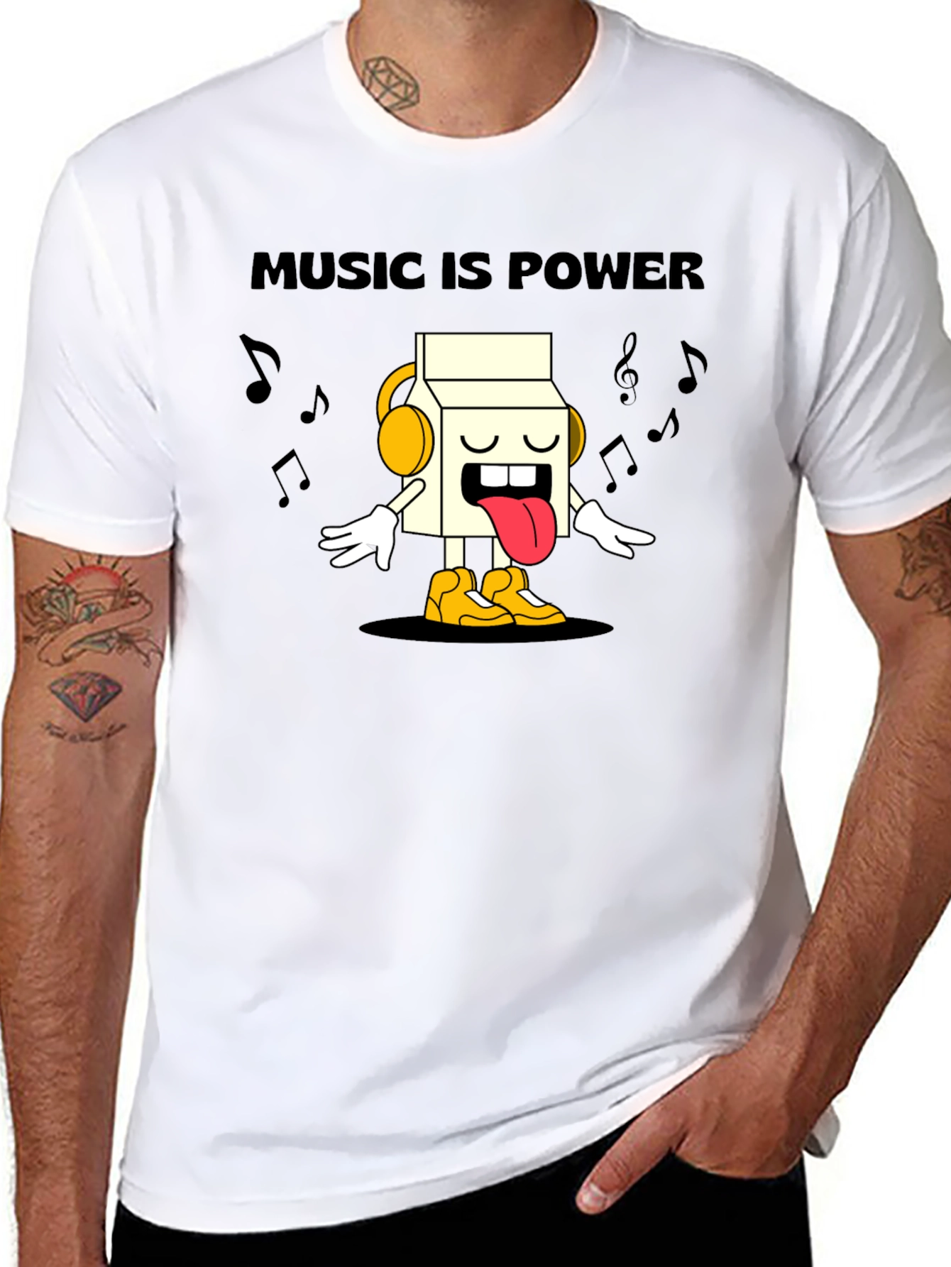 Music is Power Graphic T-Shirt