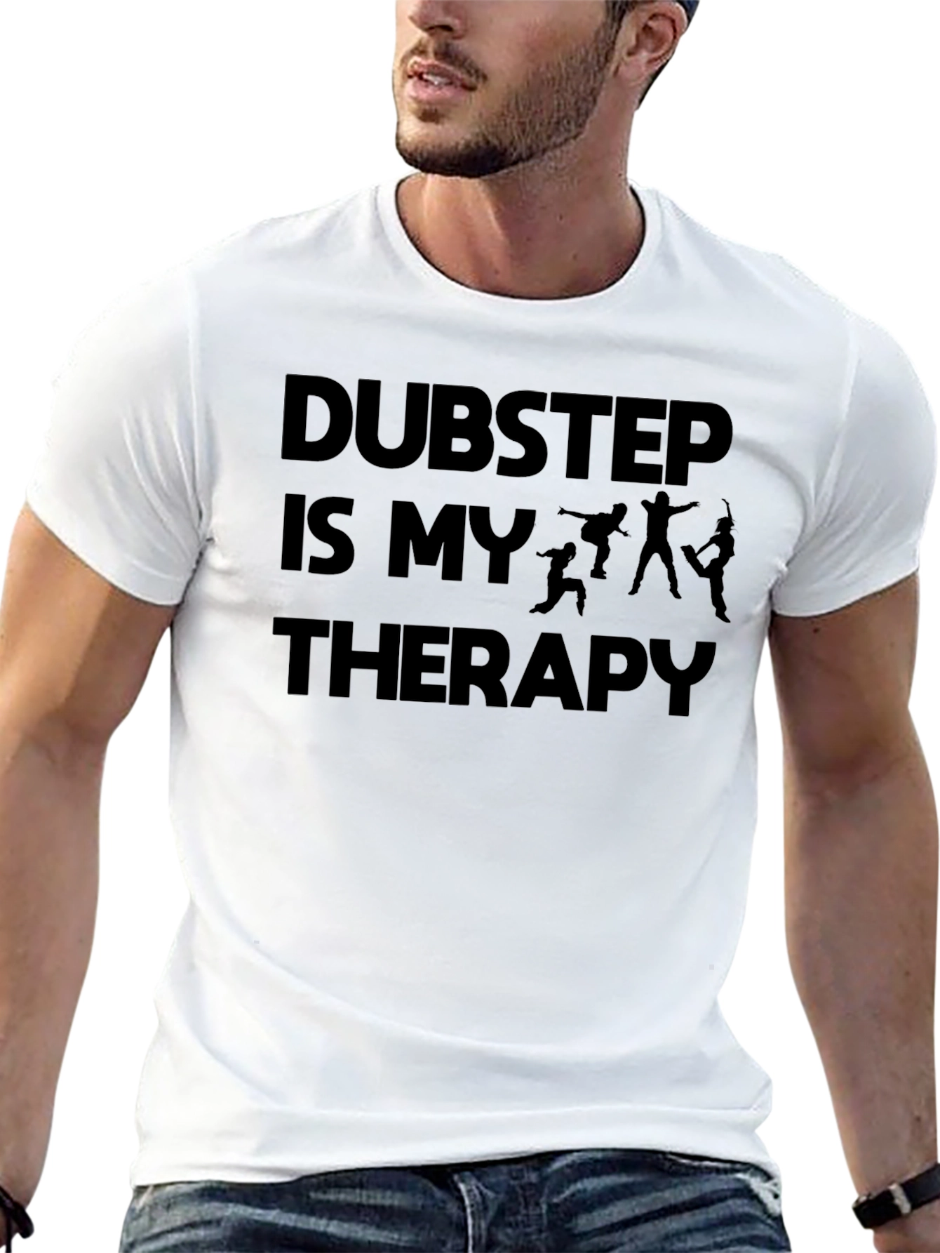 Dubstep Is My Therapy Graphic Tee - Black T-Shirt