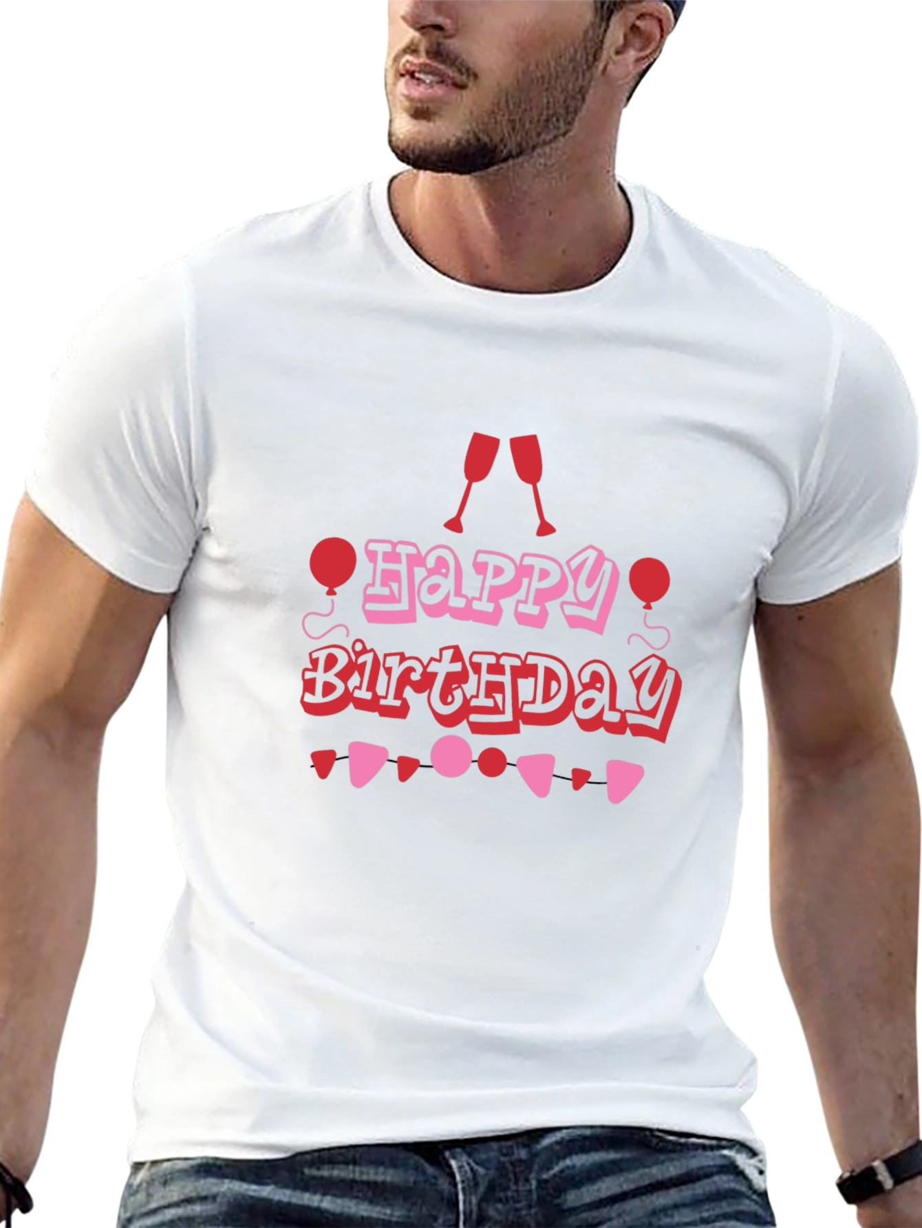Happy Birthday Graphic Tee - Black