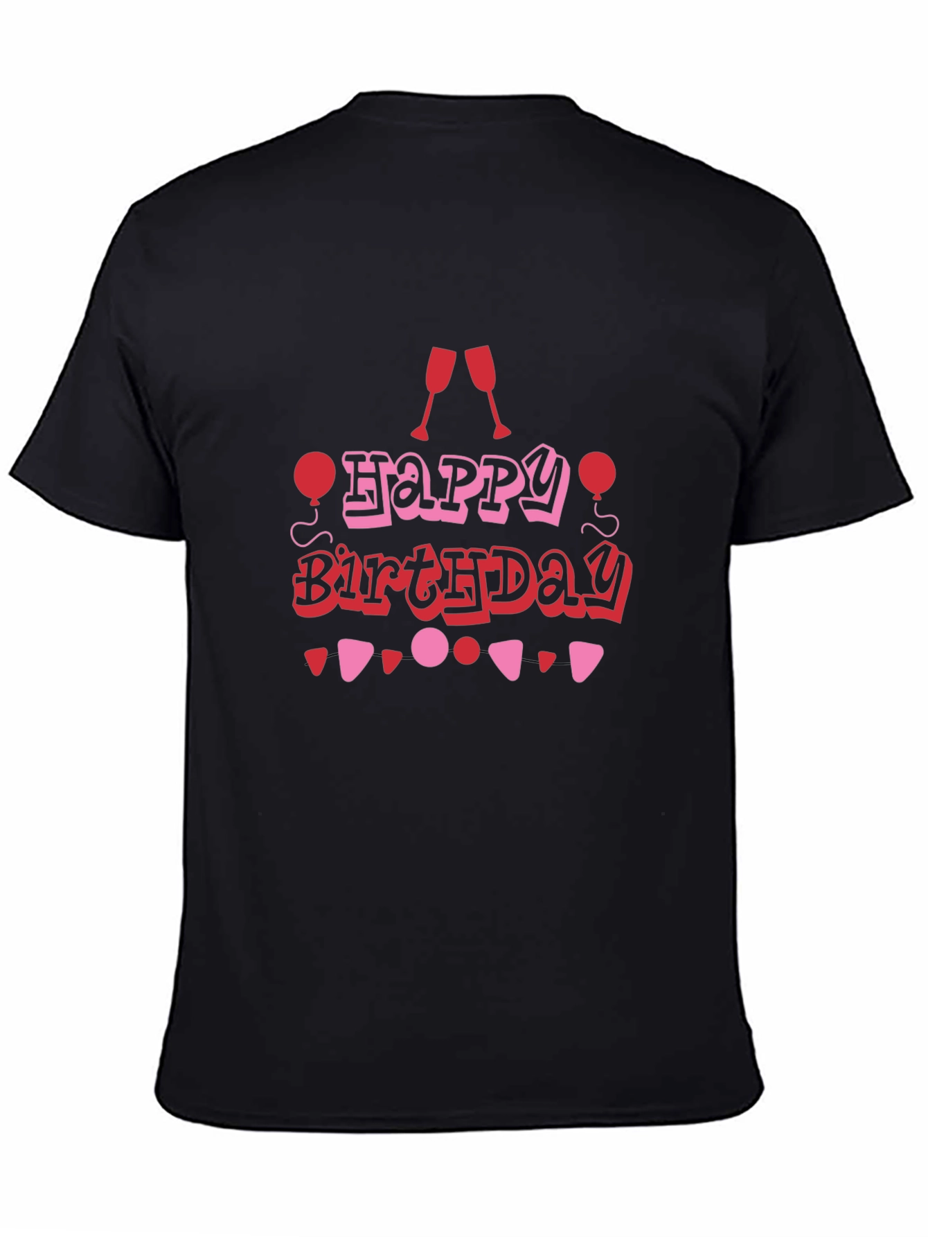 Happy Birthday Graphic Tee - Black