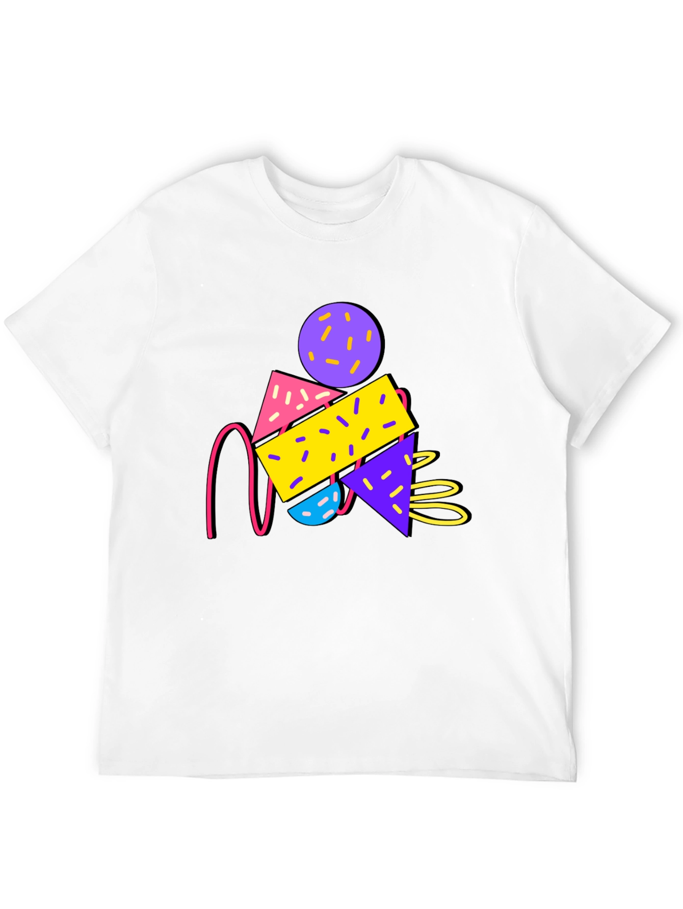 Retro Graphic T-Shirt - 80s Memphis Design