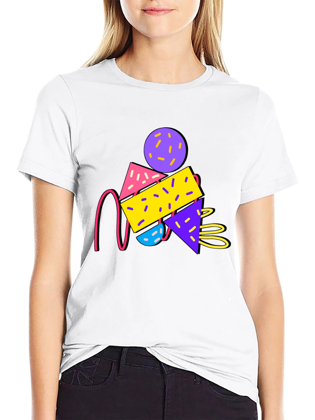 Retro Graphic T-Shirt - 80s Memphis Design