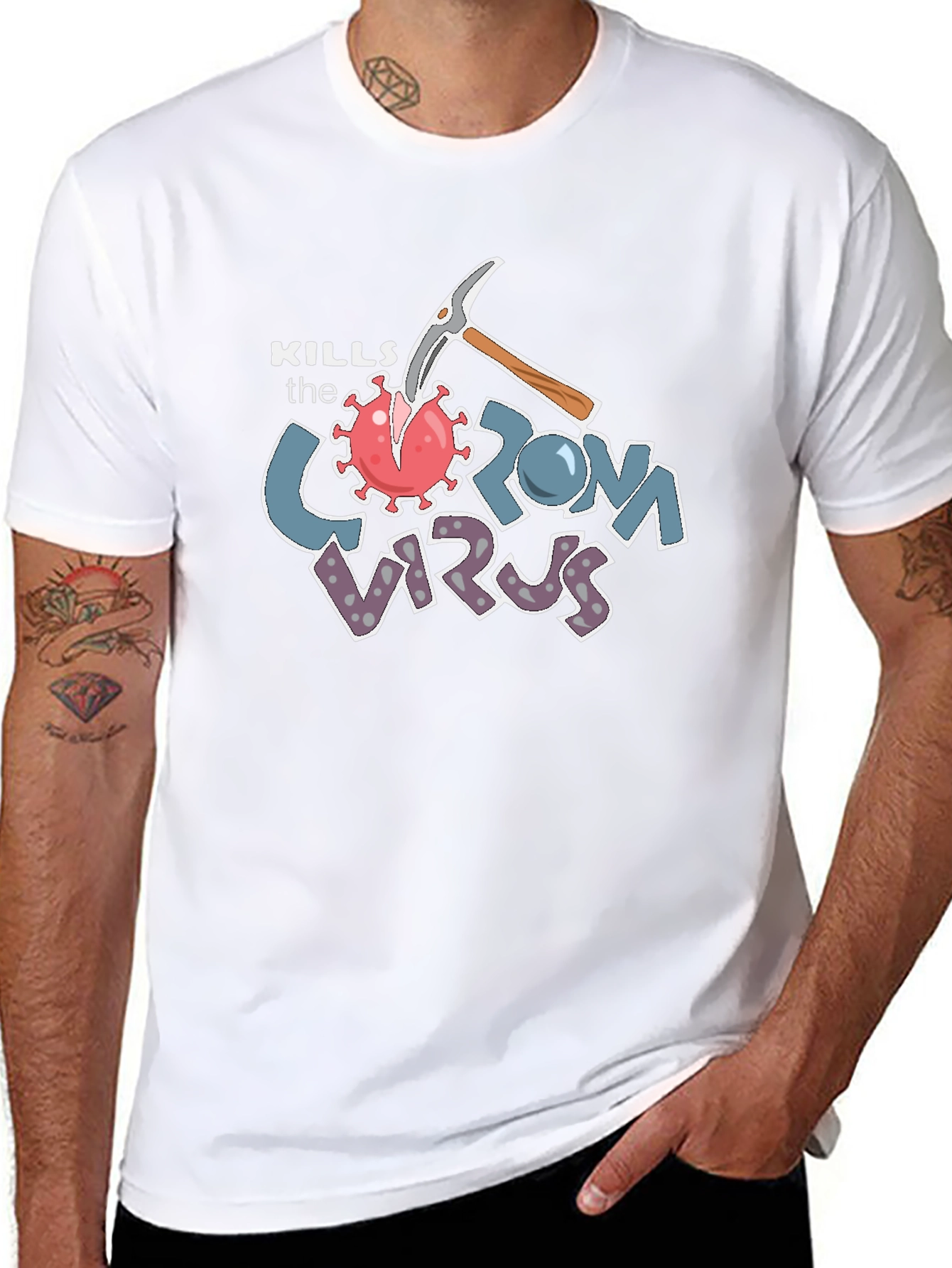 Kills the Corona Virus Graphic T-Shirt