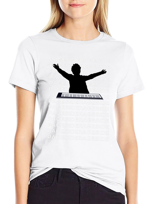 Pageside Piano Player Black Graphic Tee