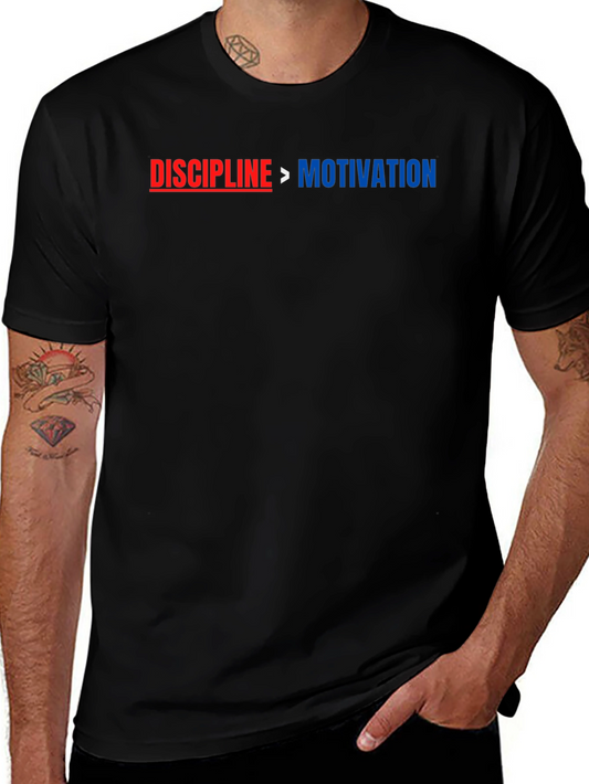 Discipline Over Motivation Graphic T-Shirt