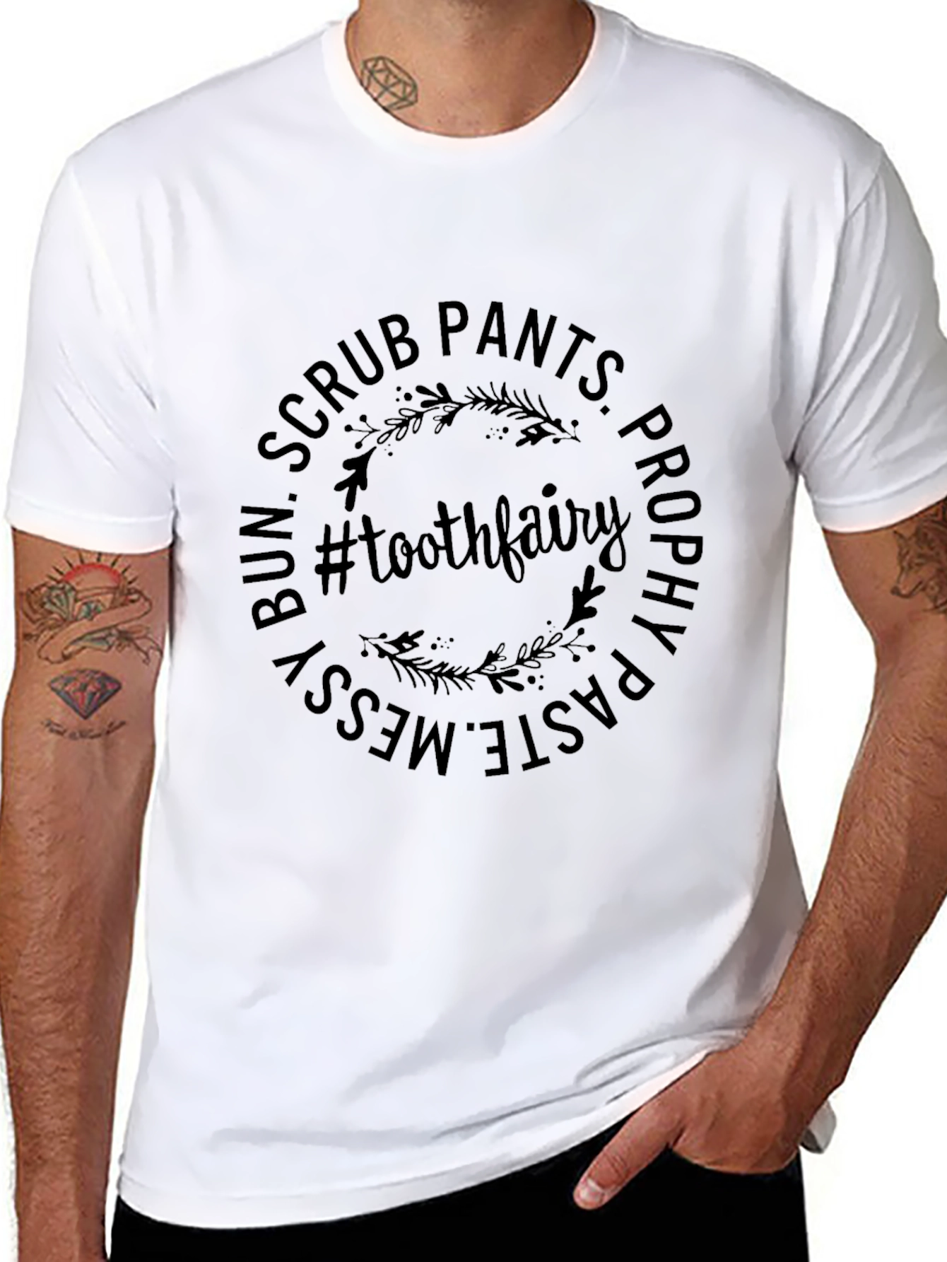 Tooth Fairy Dental Hygienist Black T-Shirt
