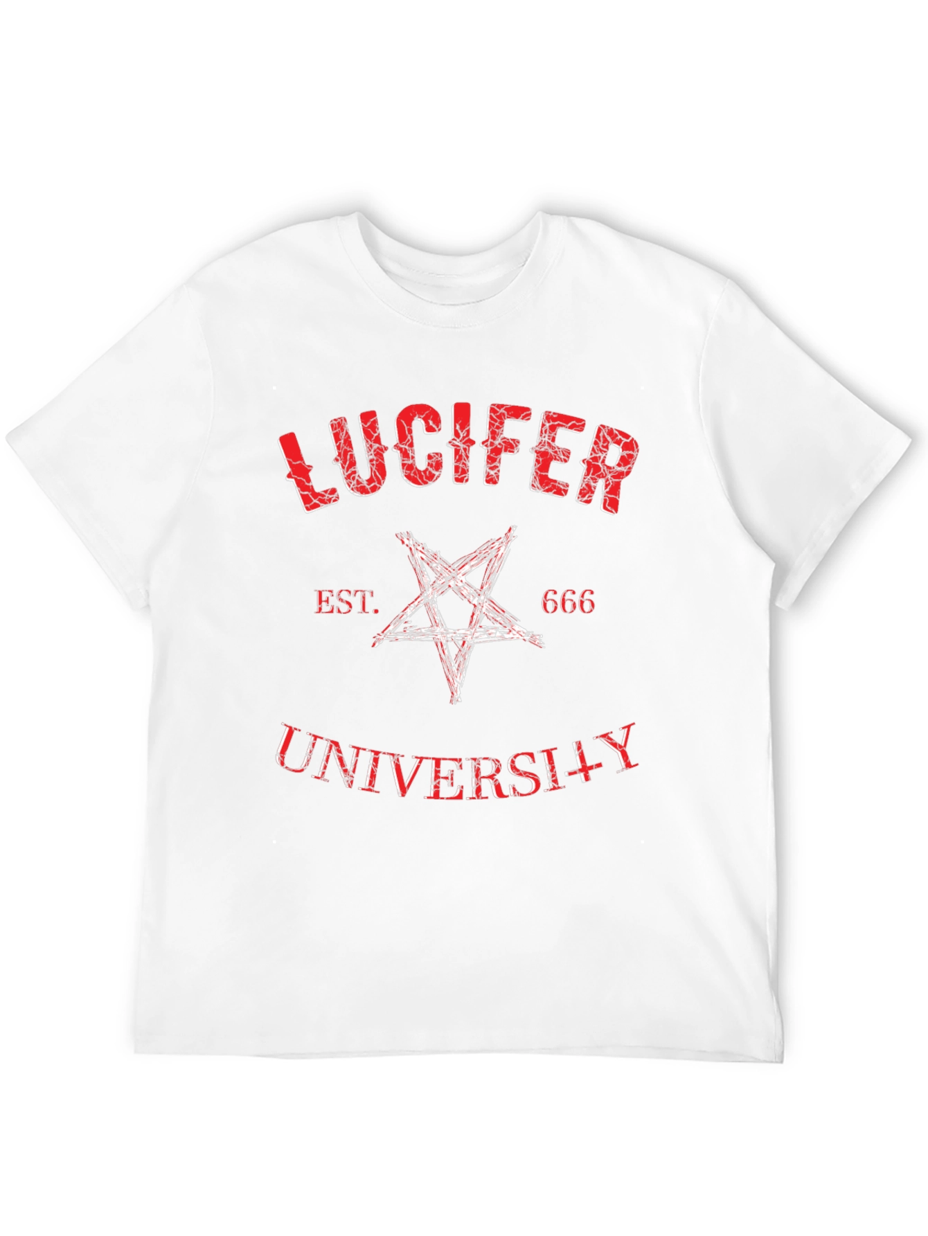 Lucifer University Graphic Tee - Black Cotton T-Shirt