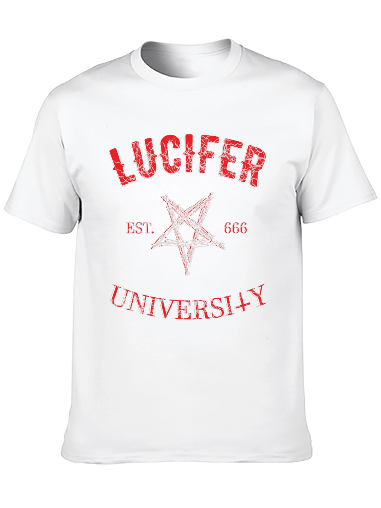 Lucifer University Graphic Tee - Black Cotton T-Shirt