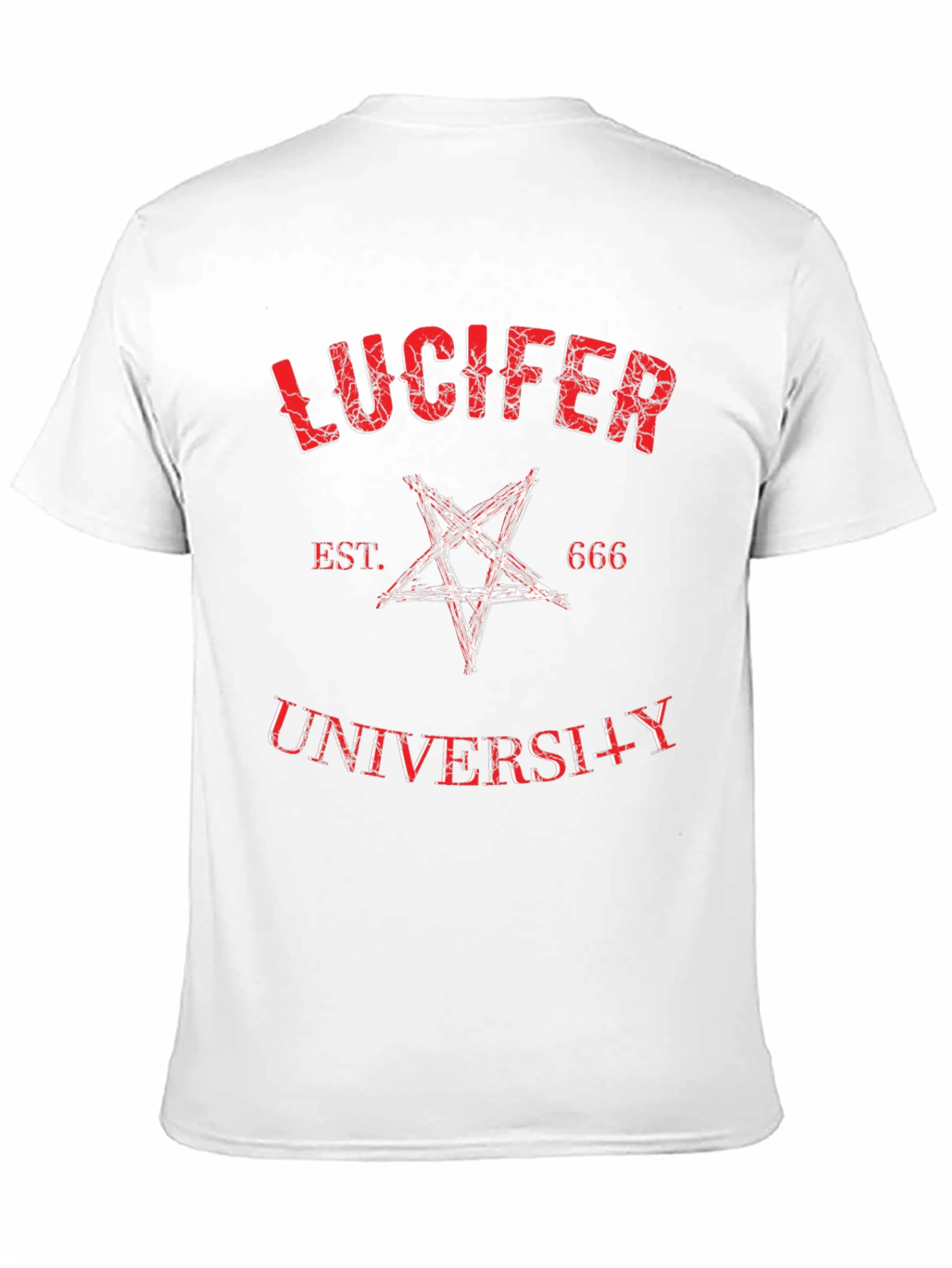 Lucifer University Graphic Tee - Black Cotton T-Shirt