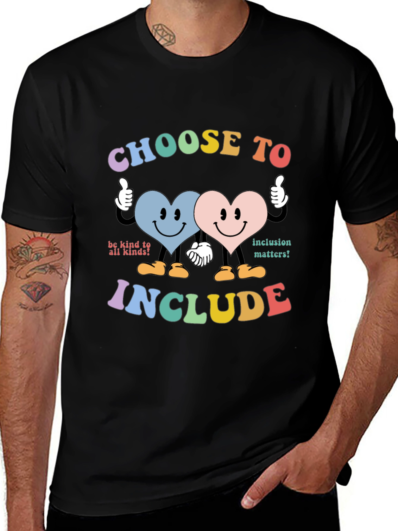 Choose to Include Graphic Tee - Unisex Black T-Shirt
