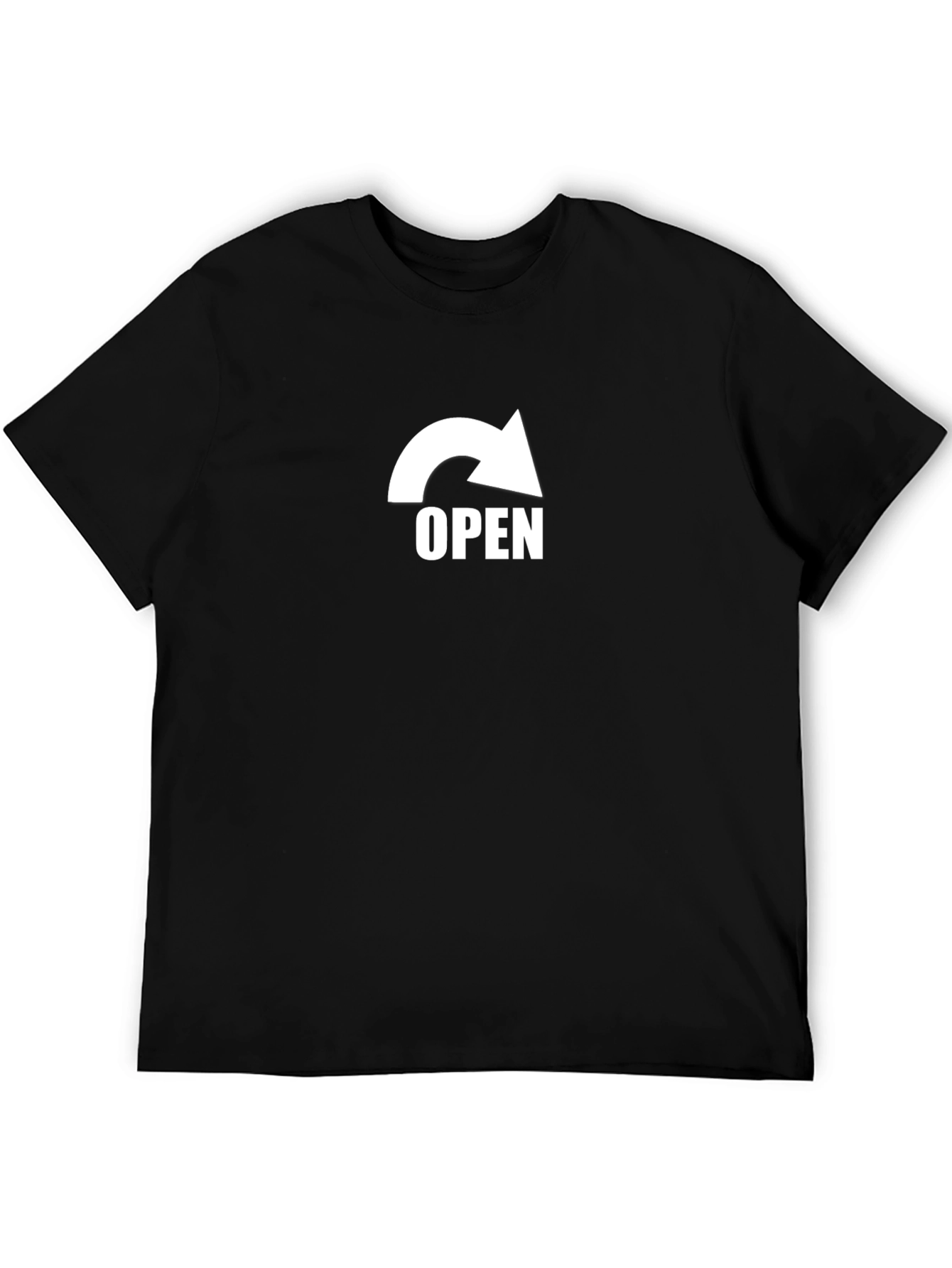 Open Arrow Graphic Black T-Shirt