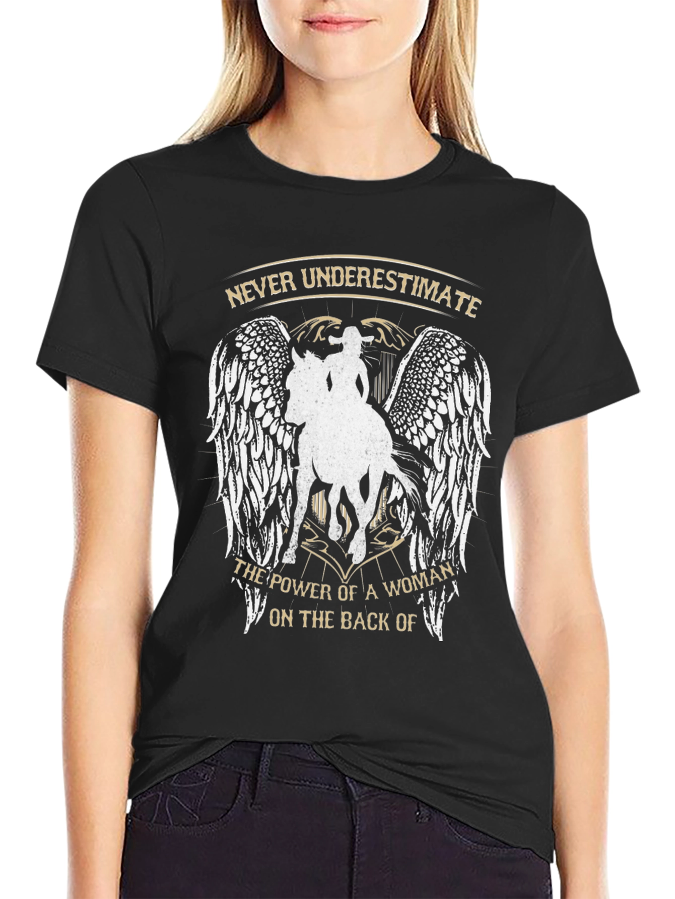 Empowered Woman Horse Graphic T-Shirt