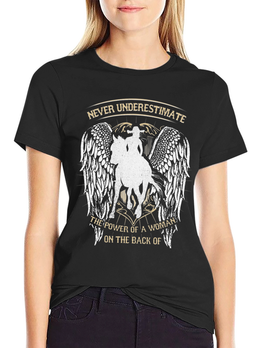 Empowered Woman Horse Graphic T-Shirt
