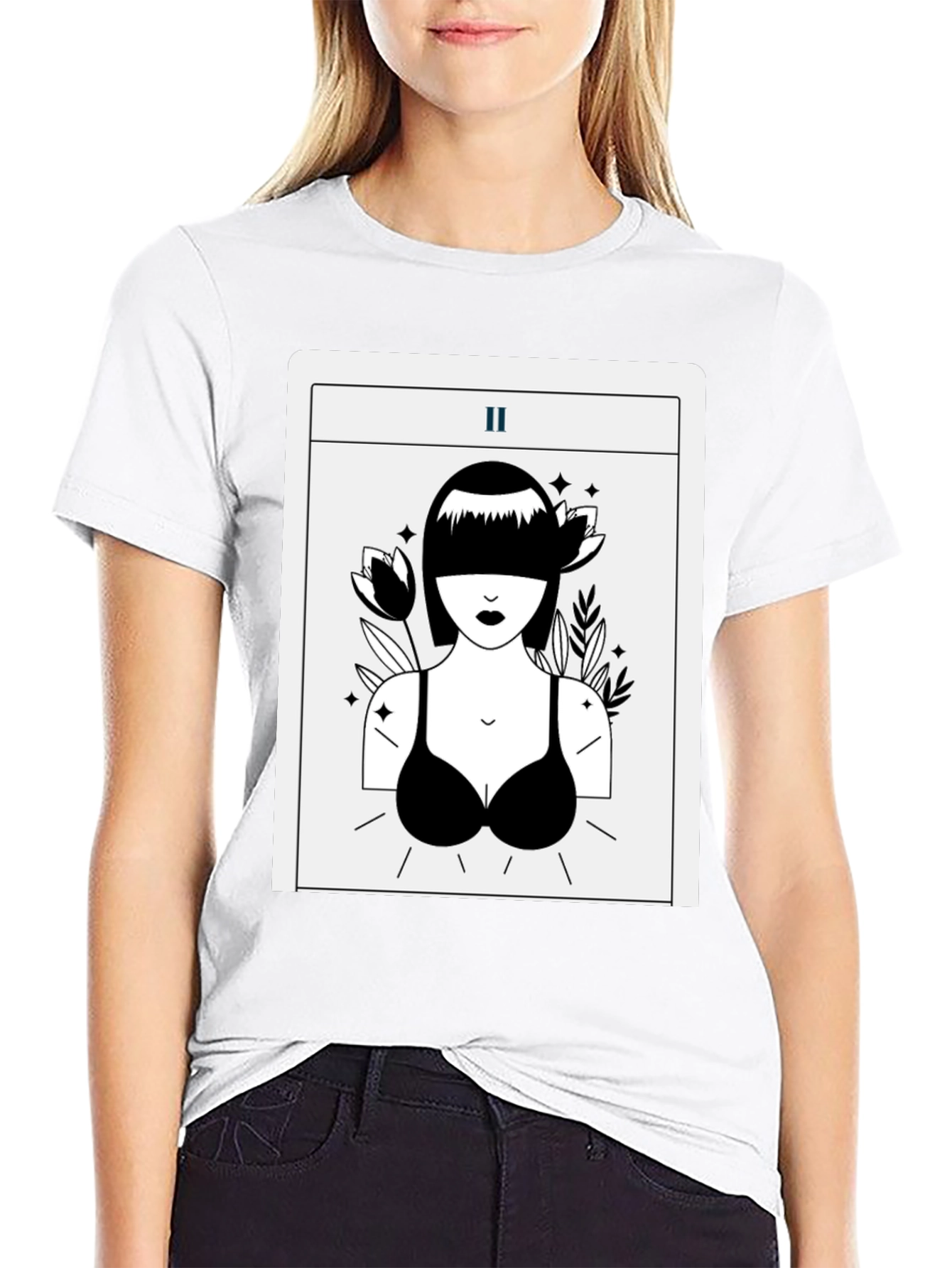 Tarot Card Black Graphic Tee