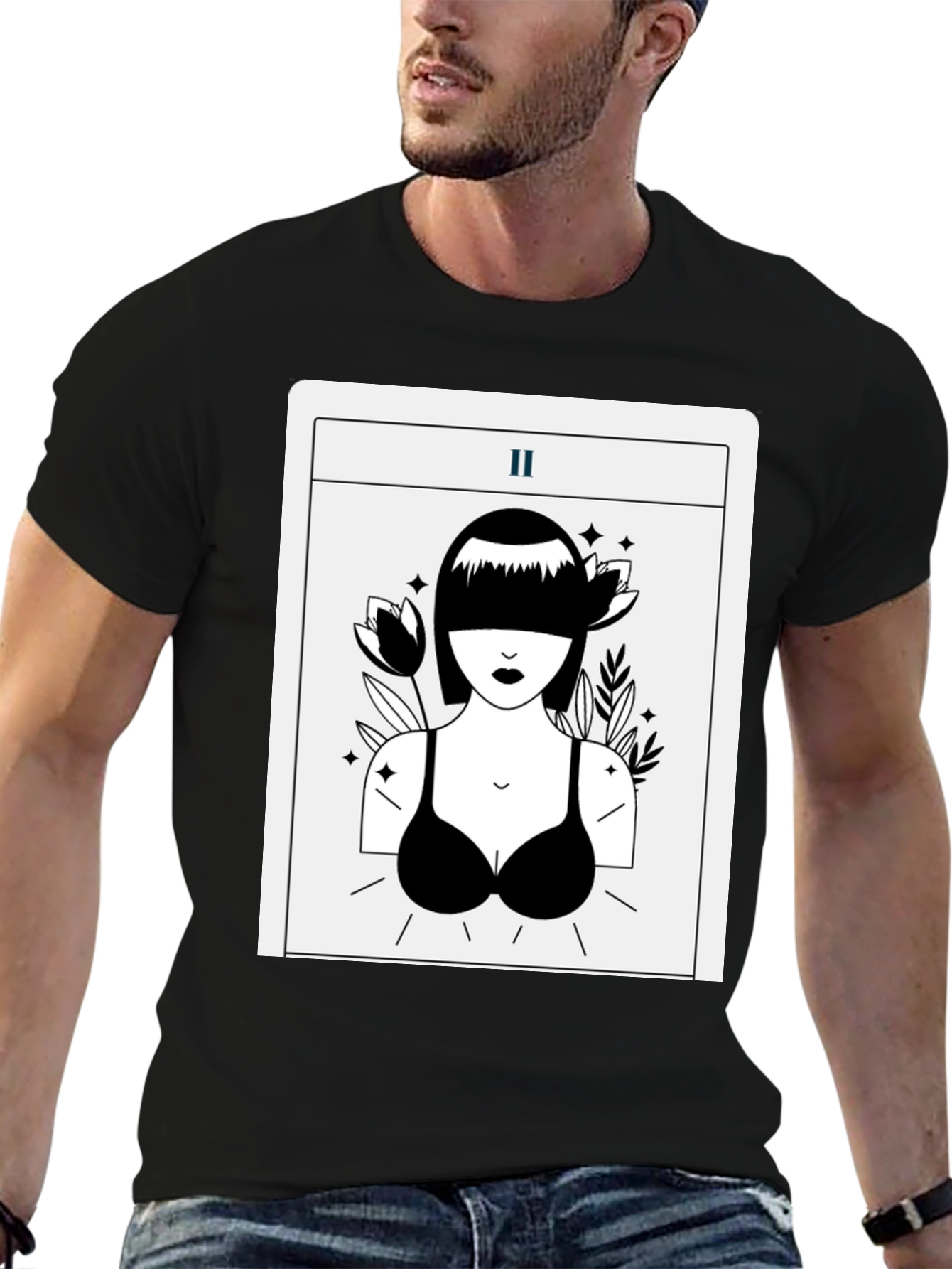 Tarot Card Black Graphic Tee