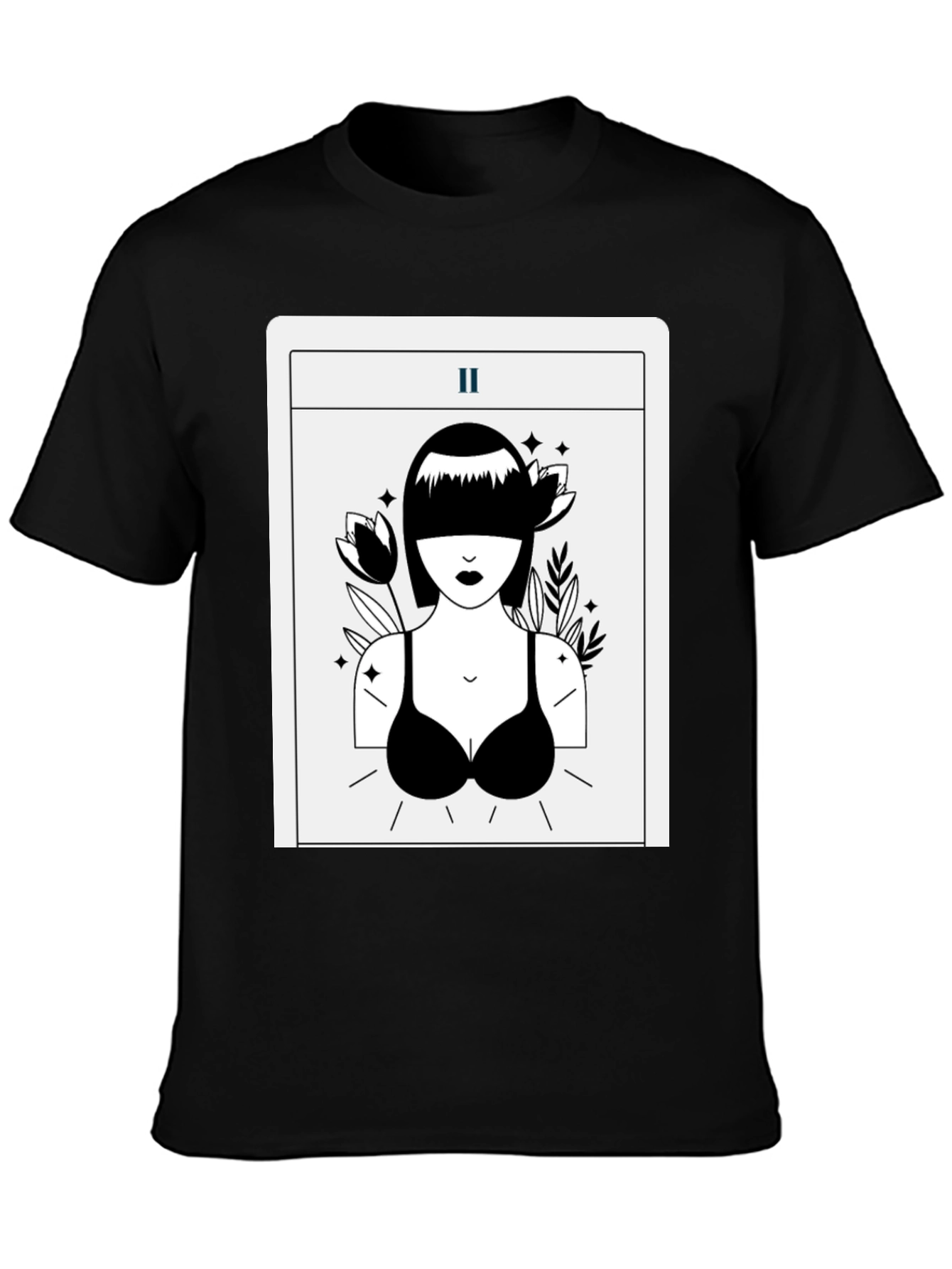 Tarot Card Black Graphic Tee
