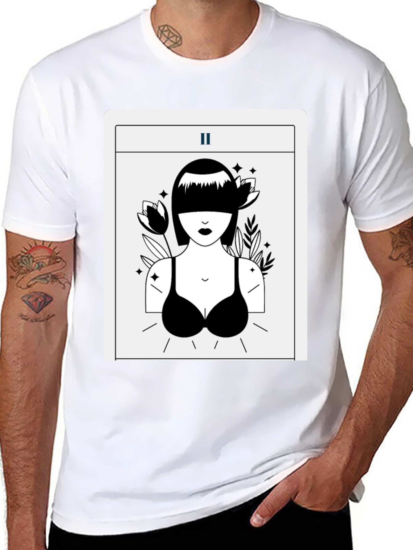 Tarot Card Black Graphic Tee
