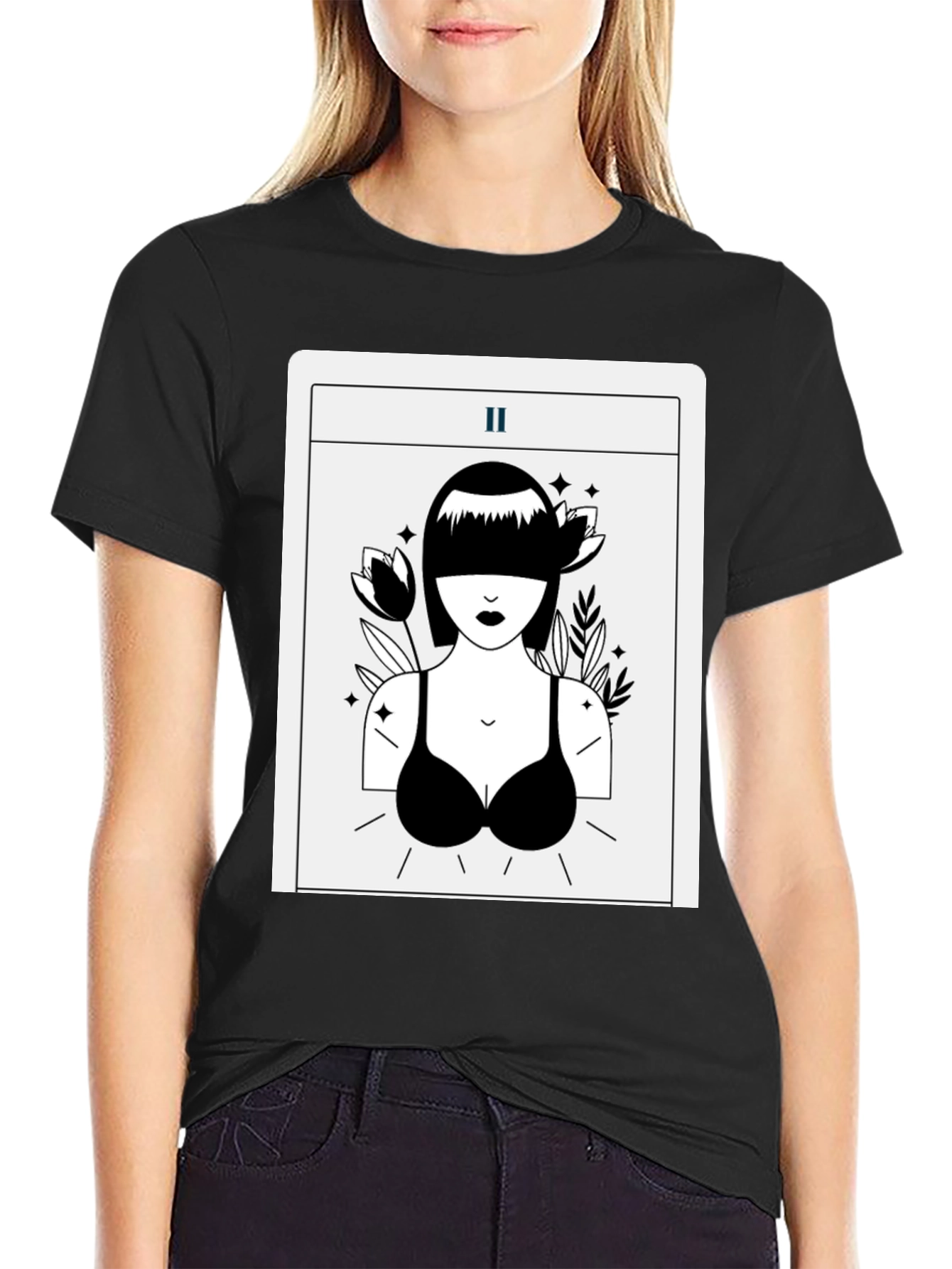 Tarot Card Black Graphic Tee