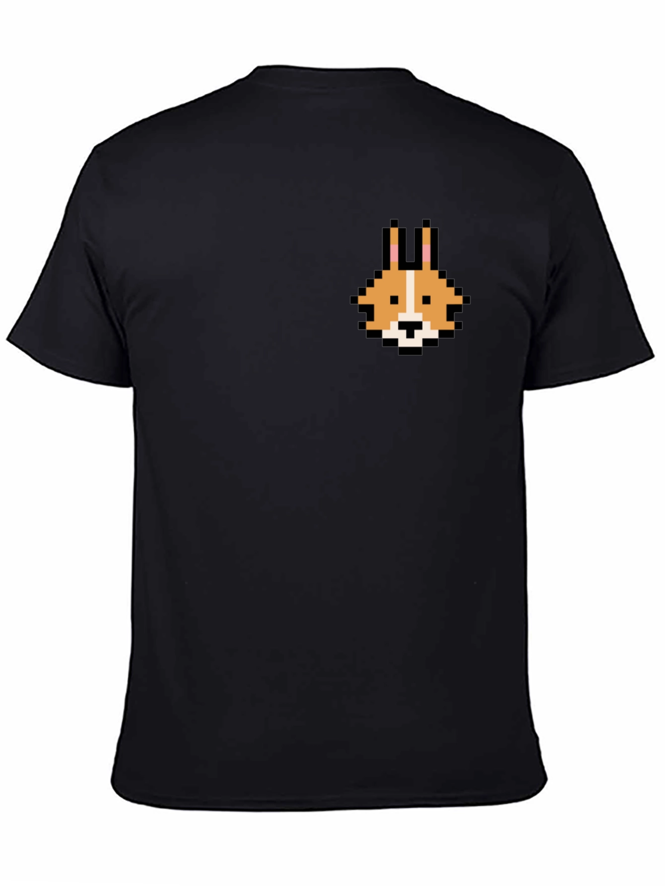 Pixel Corgi Graphic Tee - Black