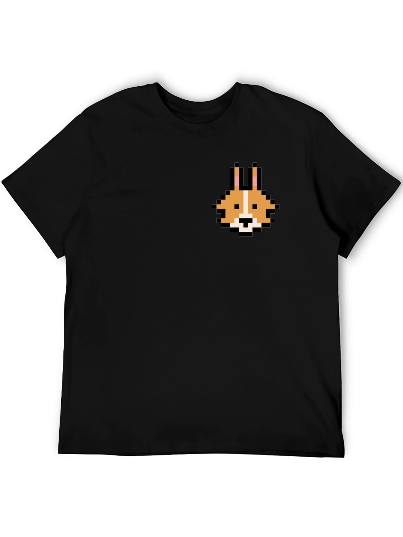 Pixel Corgi Graphic Tee - Black