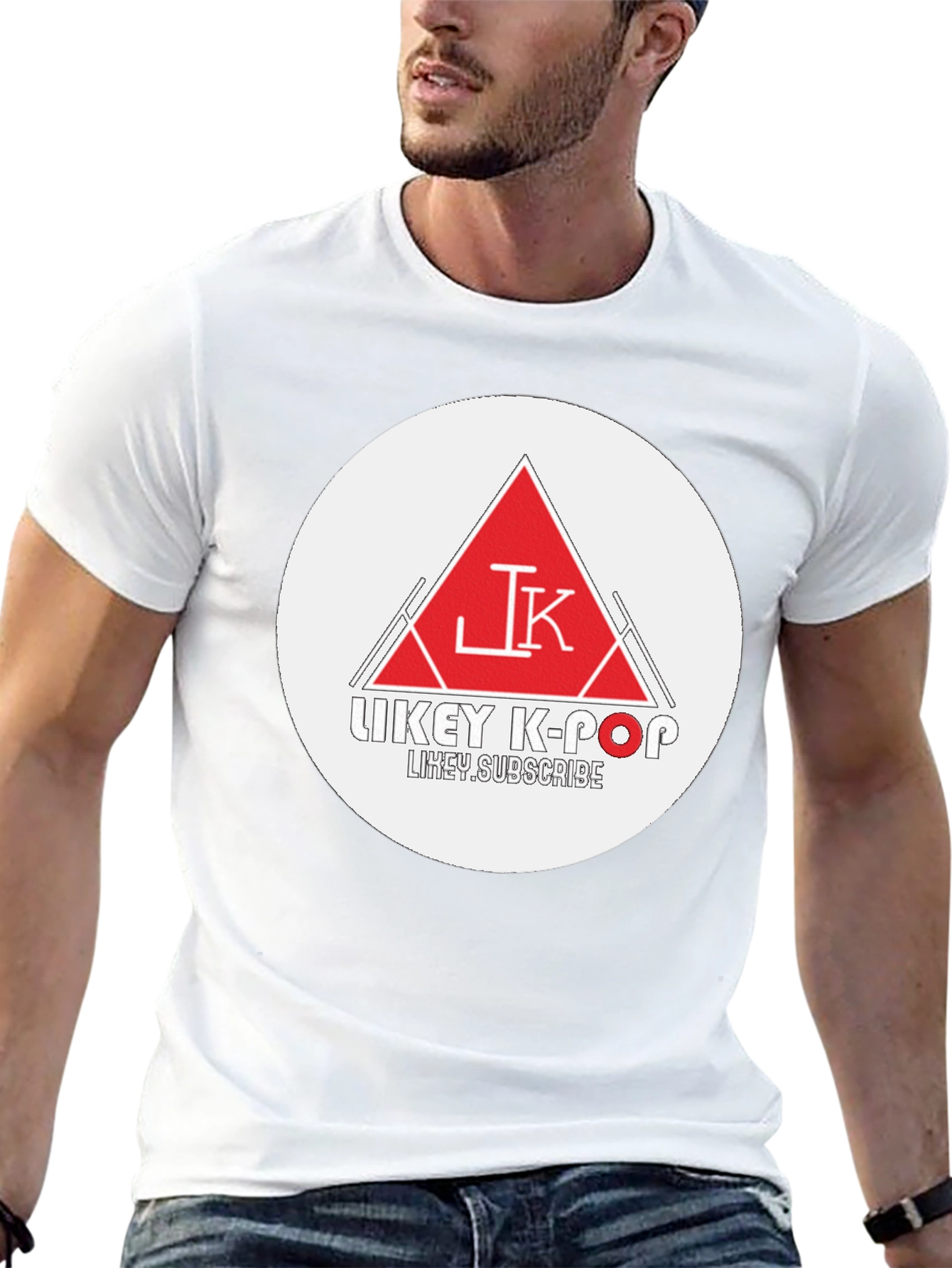 Trendy Black Graphic Tee - Likey K-Pop Design
