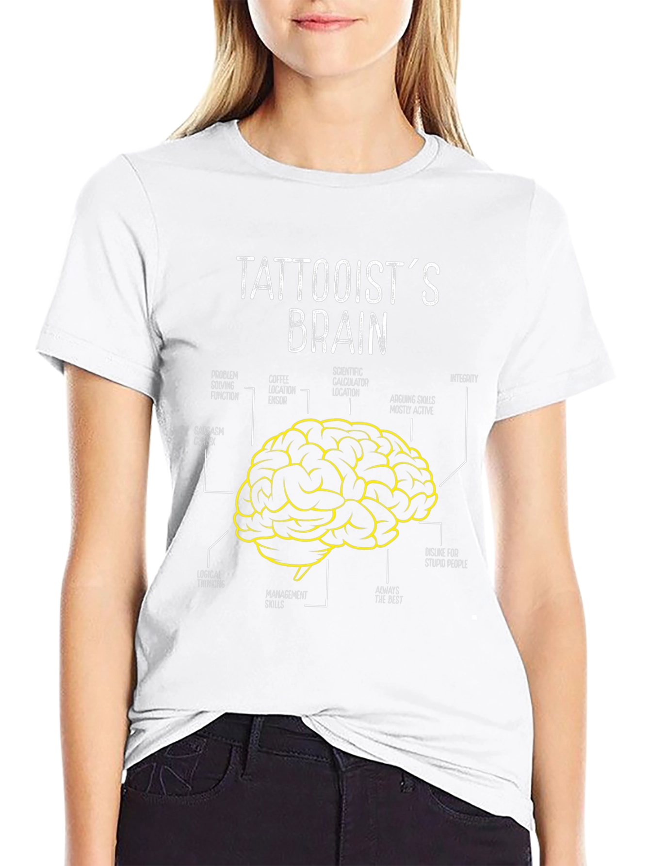 Tattooists Brain T-Shirt - Funny Tattoo Artist Gift