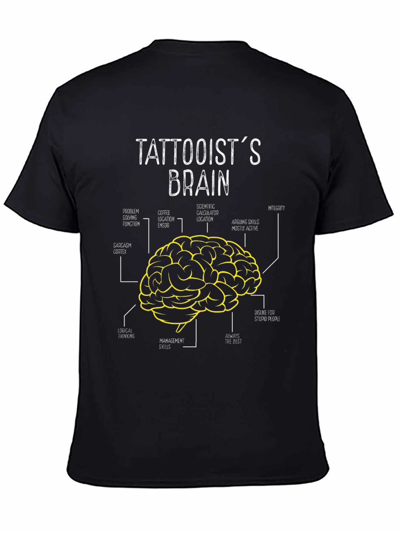 Tattooists Brain T-Shirt - Funny Tattoo Artist Gift