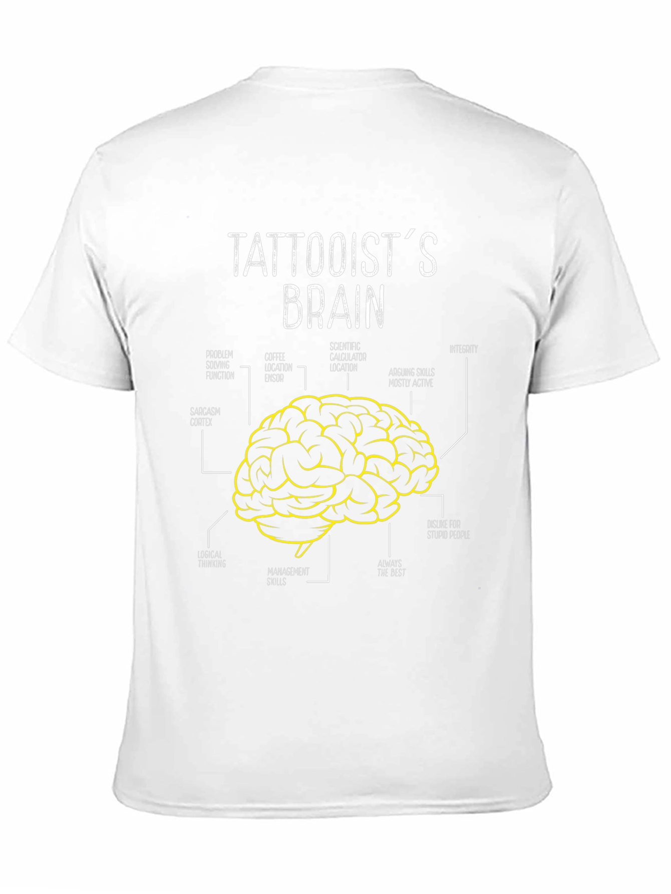 Tattooists Brain T-Shirt - Funny Tattoo Artist Gift