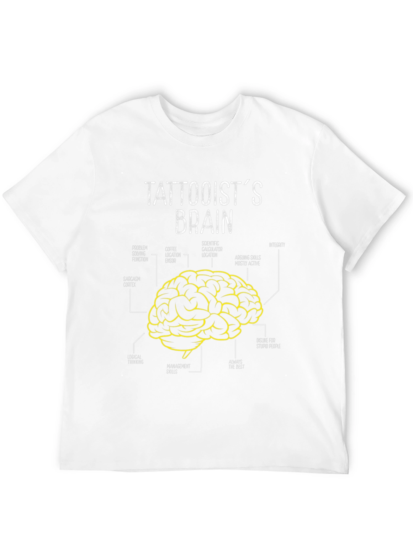 Tattooists Brain T-Shirt - Funny Tattoo Artist Gift