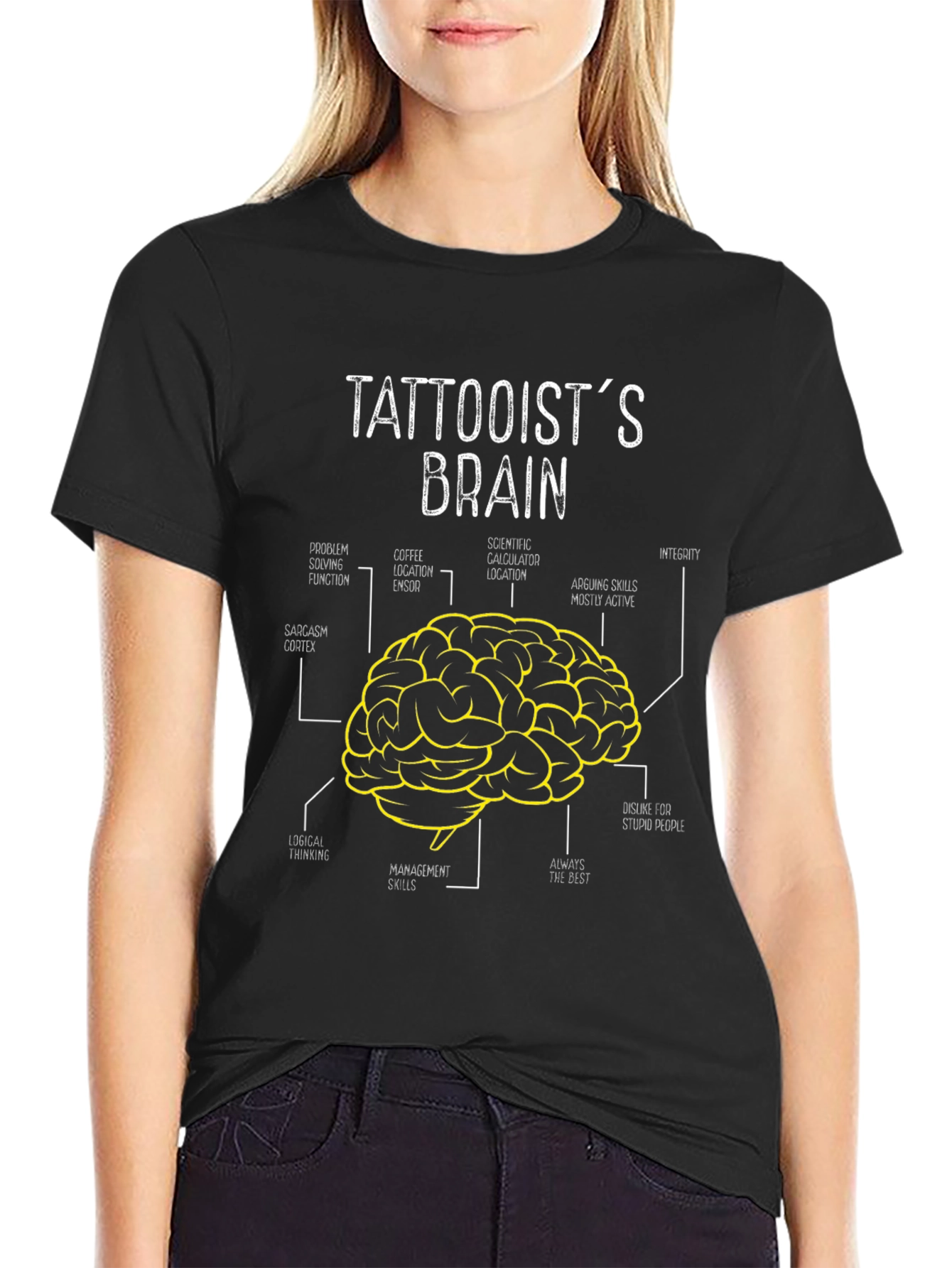 Tattooists Brain T-Shirt - Funny Tattoo Artist Gift