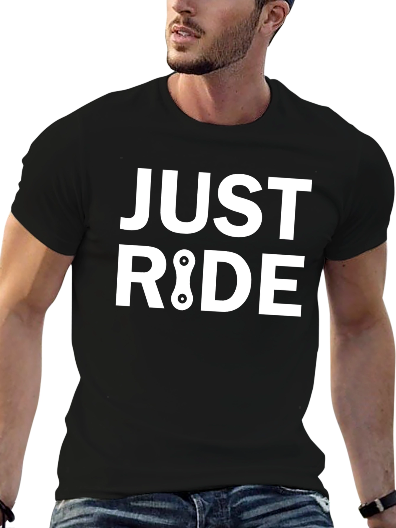Just Ride Black Graphic Tee