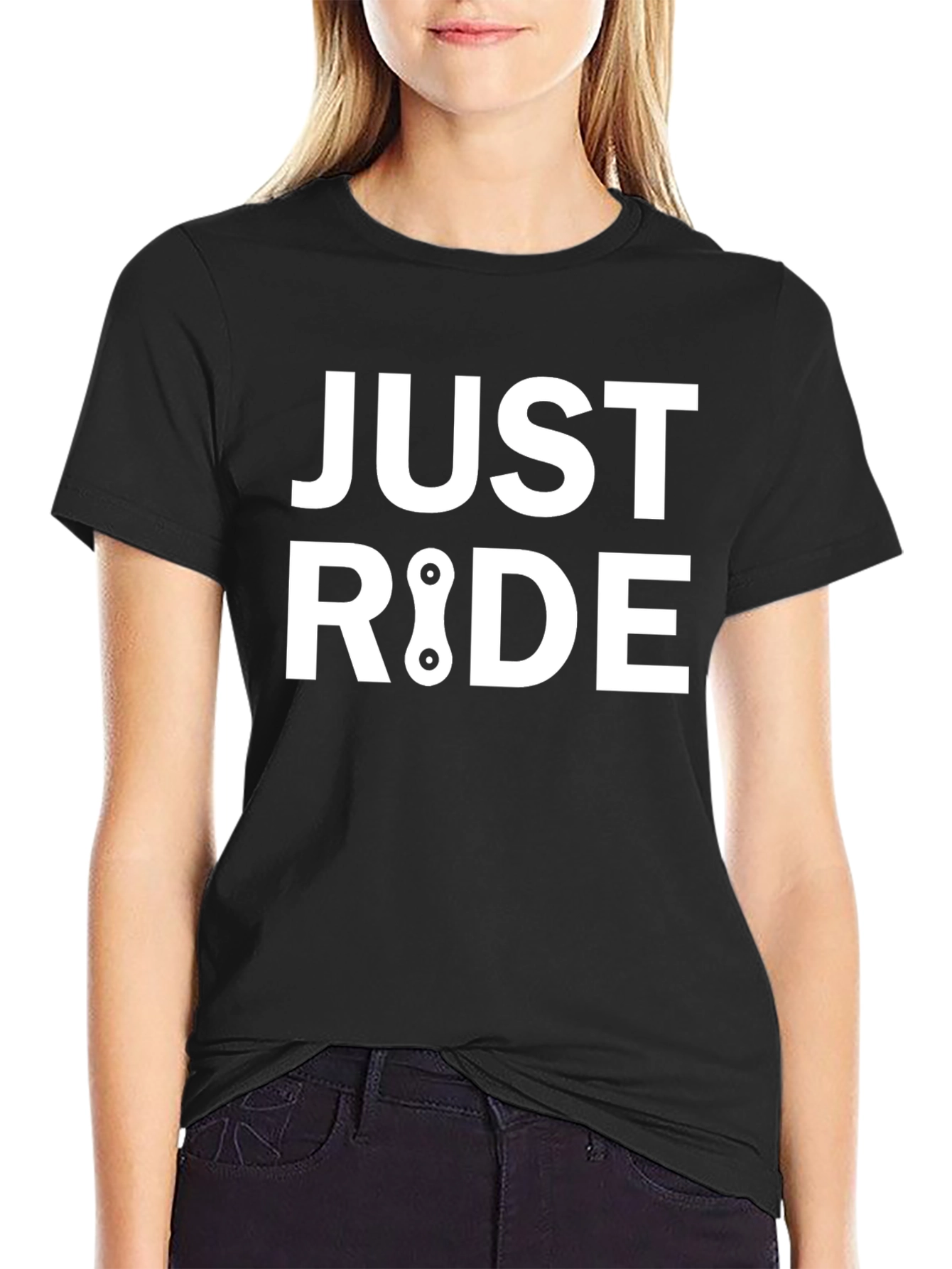 Just Ride Black Graphic Tee