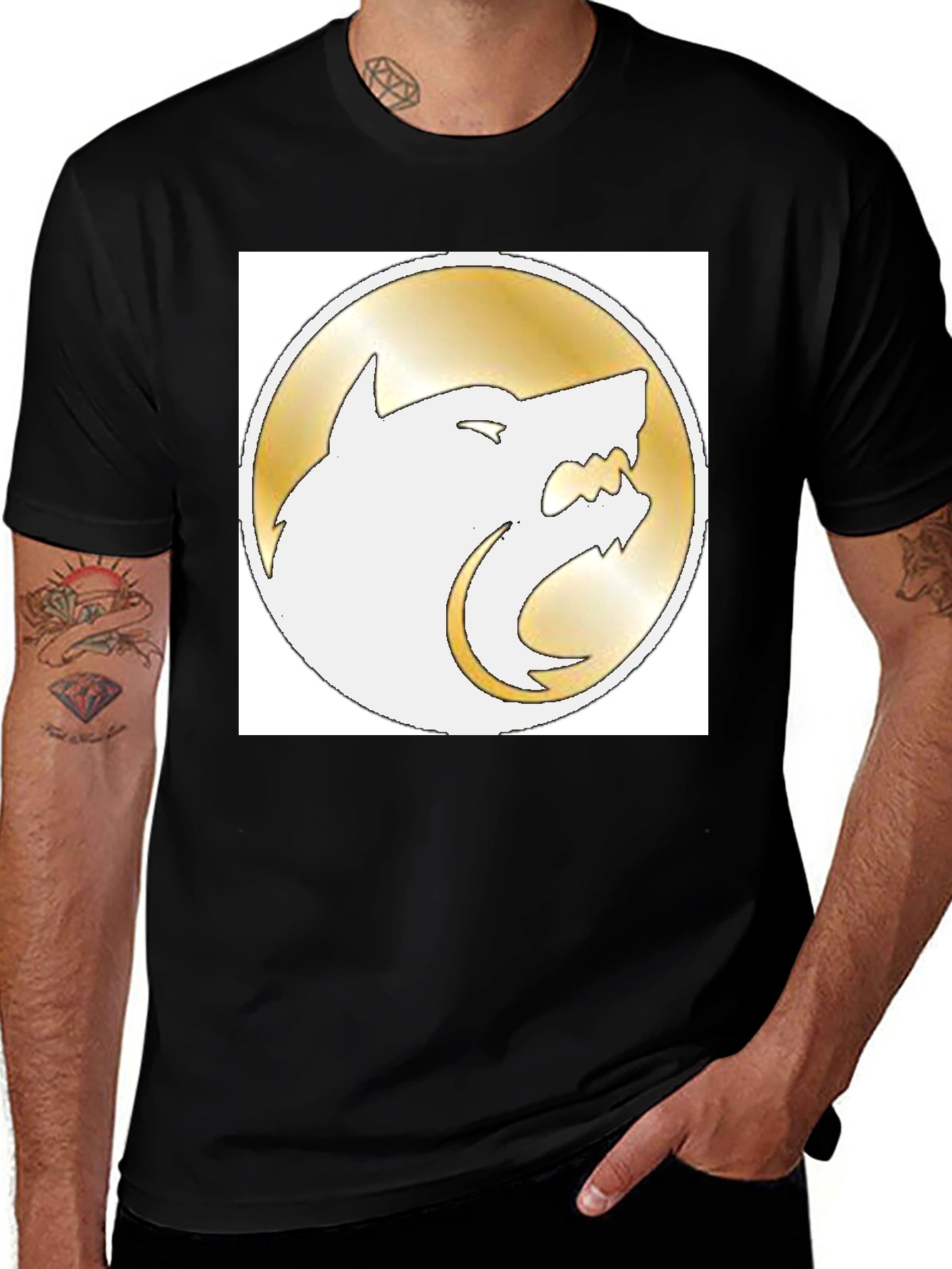 Wolf Emblem Black T-Shirt