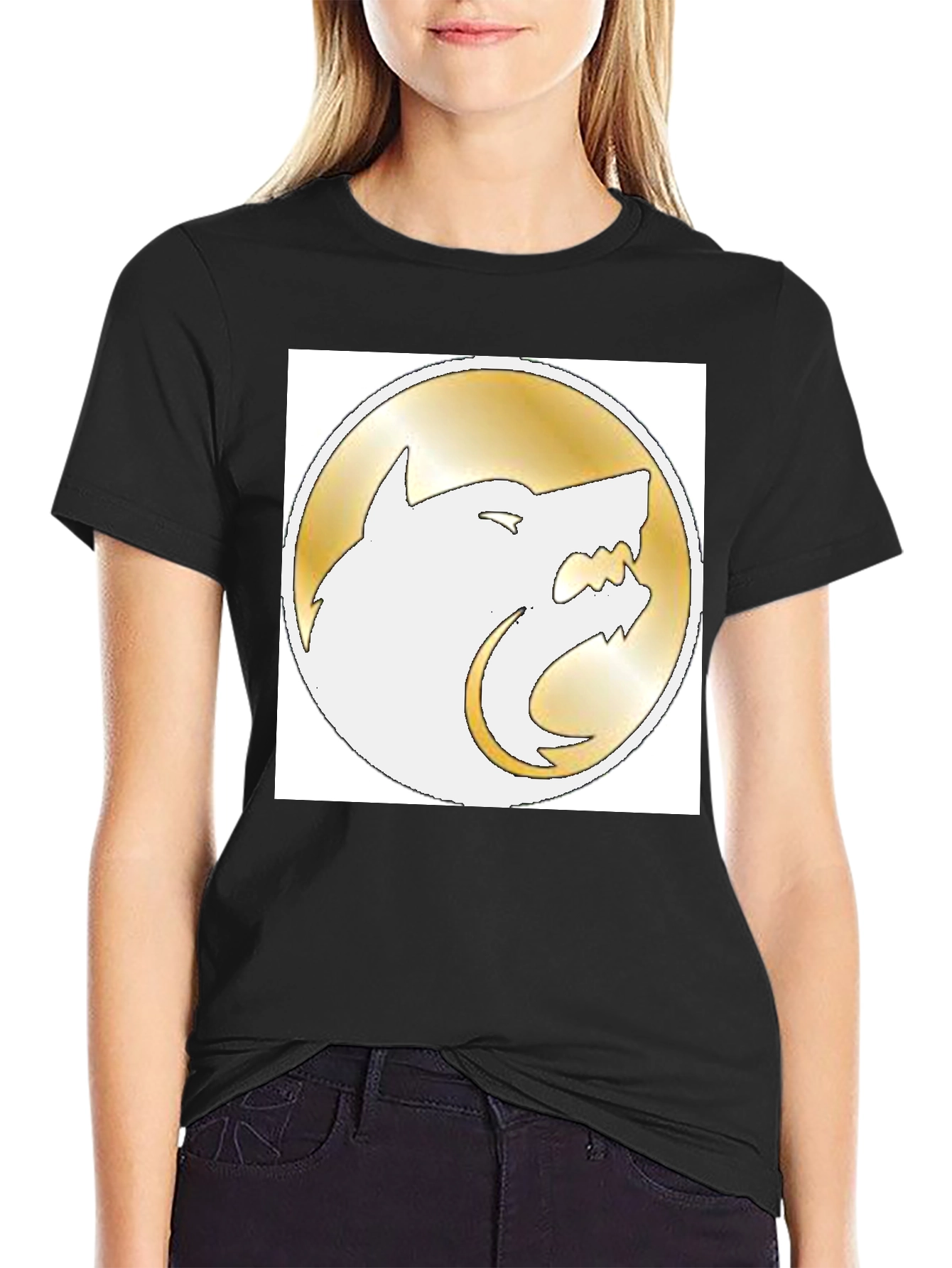 Wolf Emblem Black T-Shirt