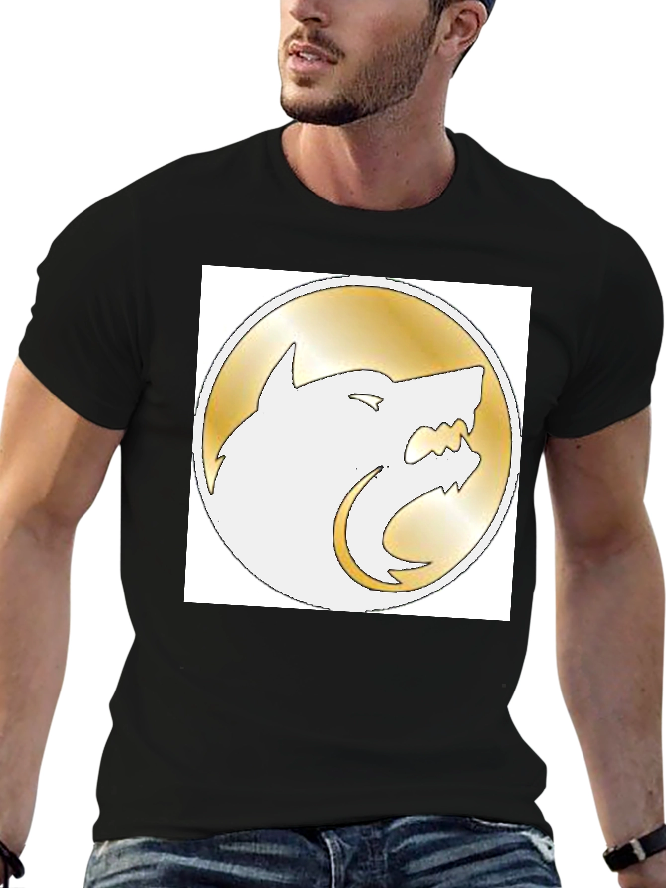 Wolf Emblem Black T-Shirt