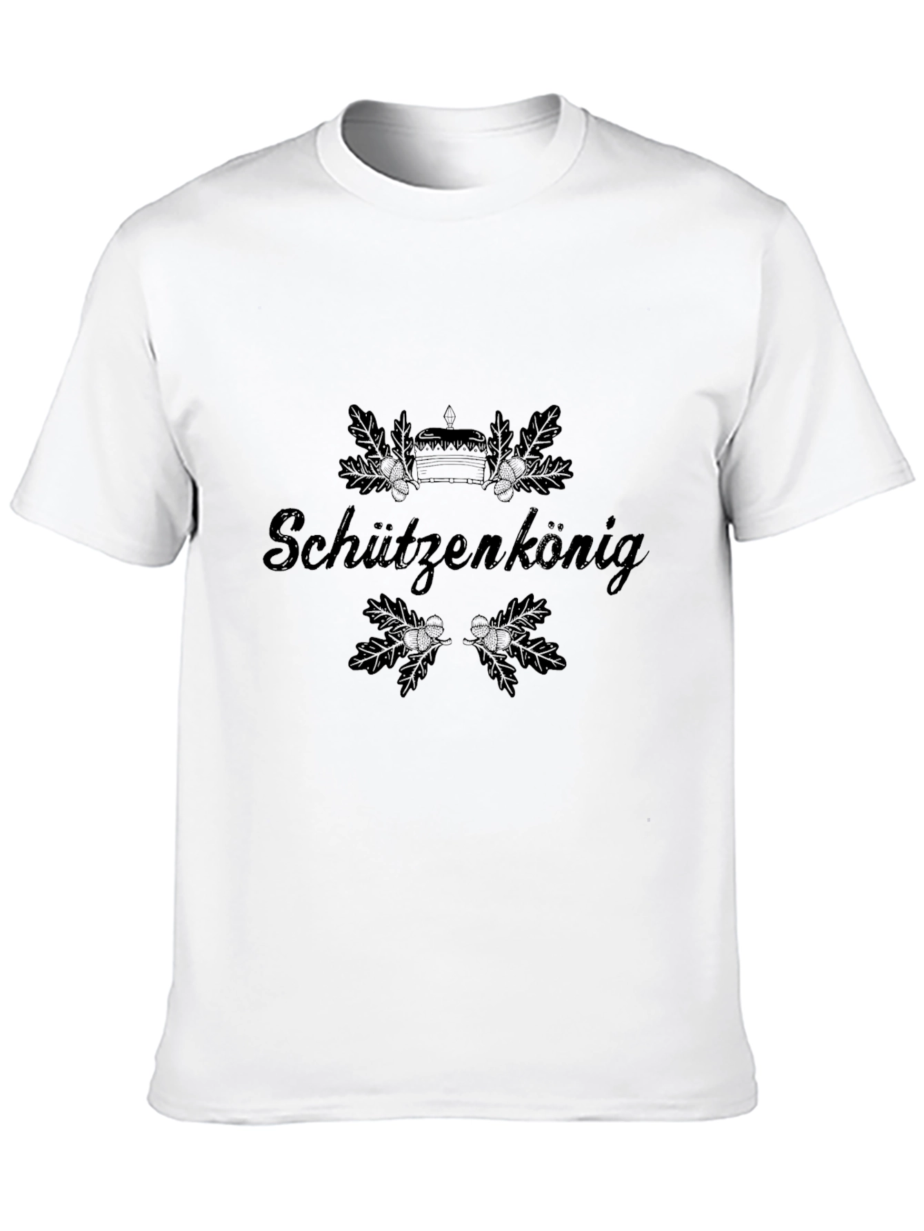 Schützenkönig Graphic Tee - Black Cotton T-Shirt